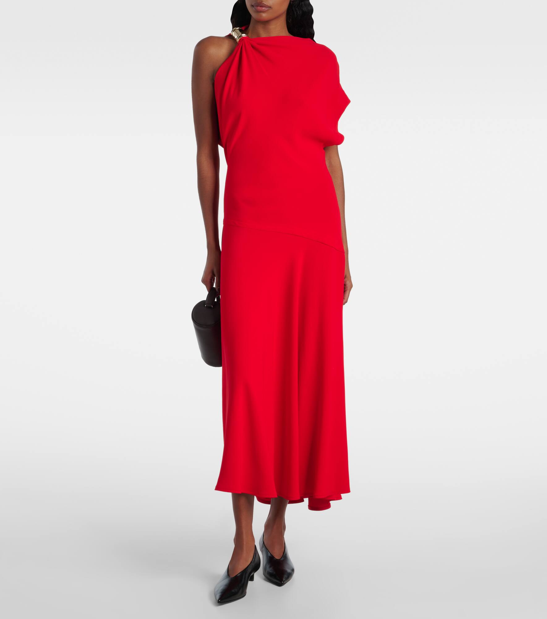 Rue asymmetric crêpe maxi dress - 2