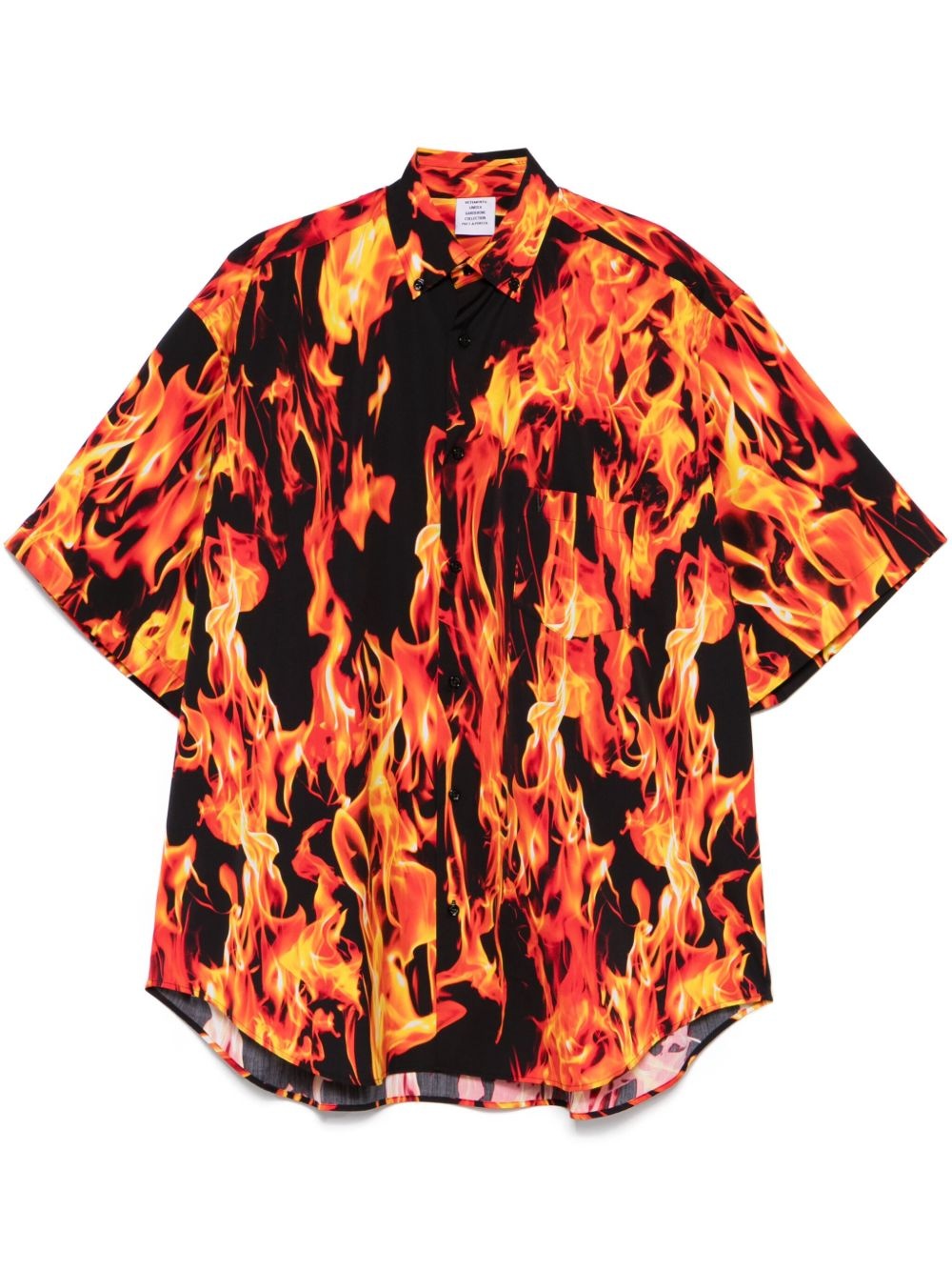 flame-print shirt - 1