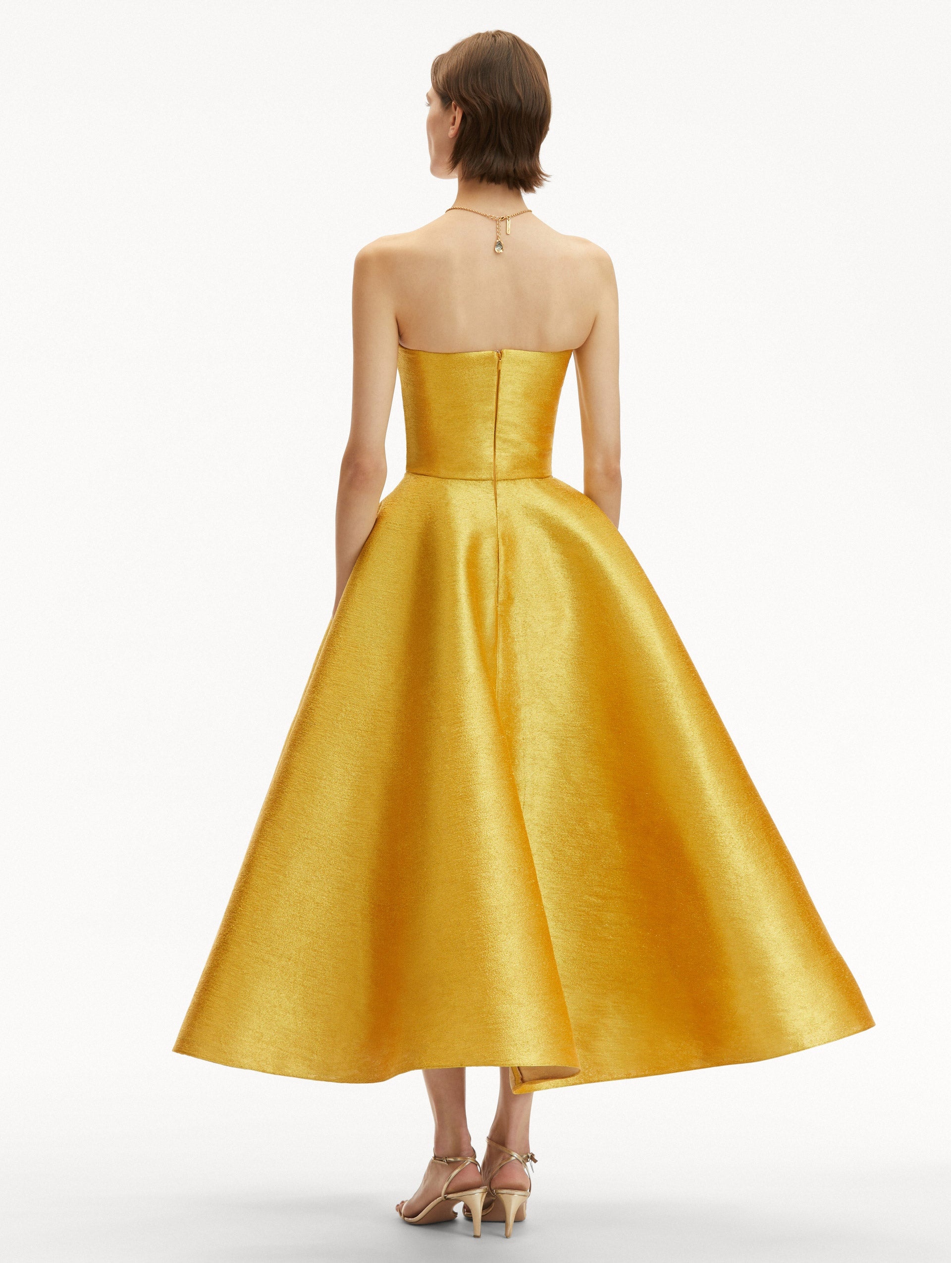 METALLIC THREADWORK COCKTAIL DRESS - 3