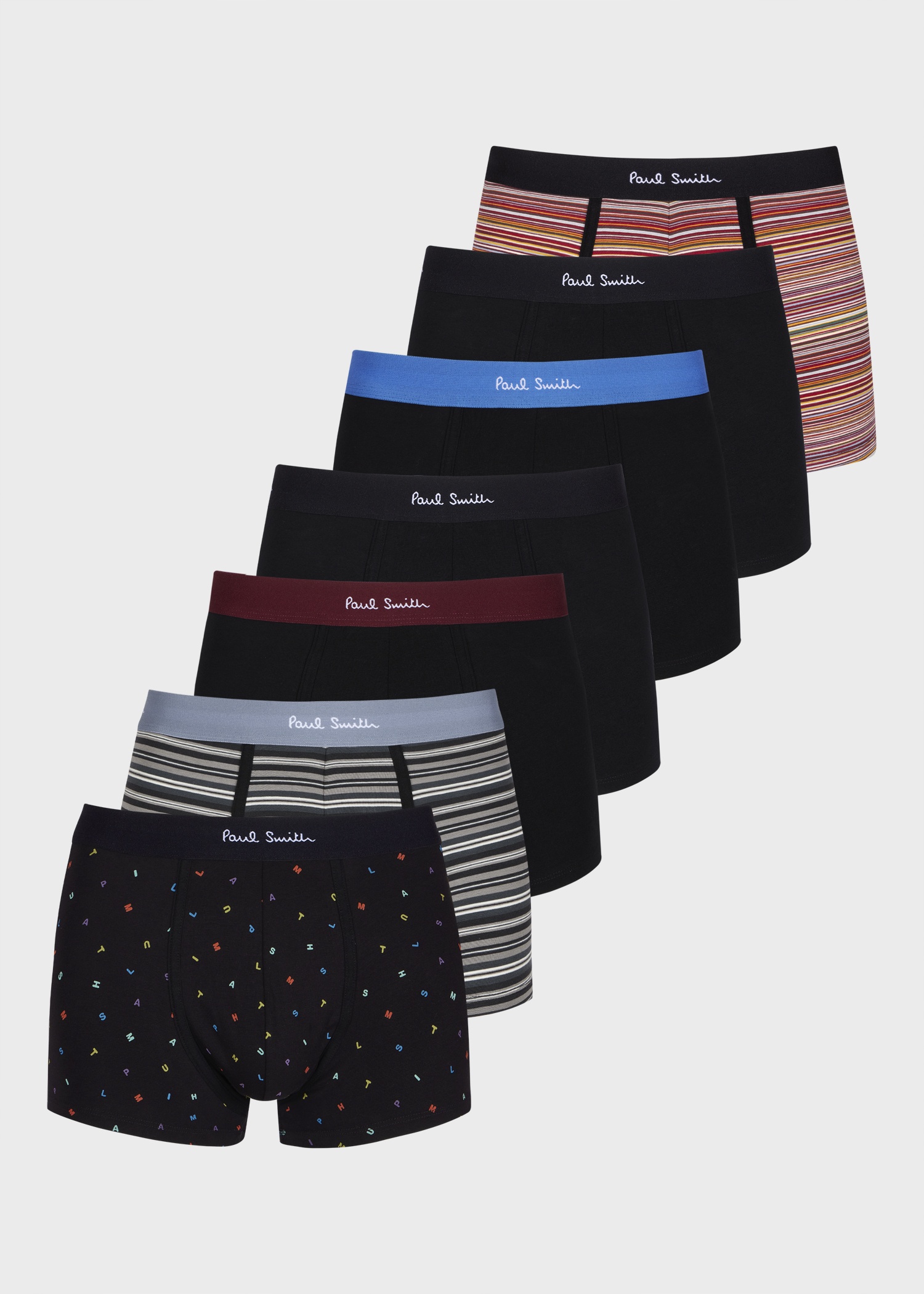 Mixed Pattern 'Signature Stripe' Boxer Briefs Seven Pack - 1