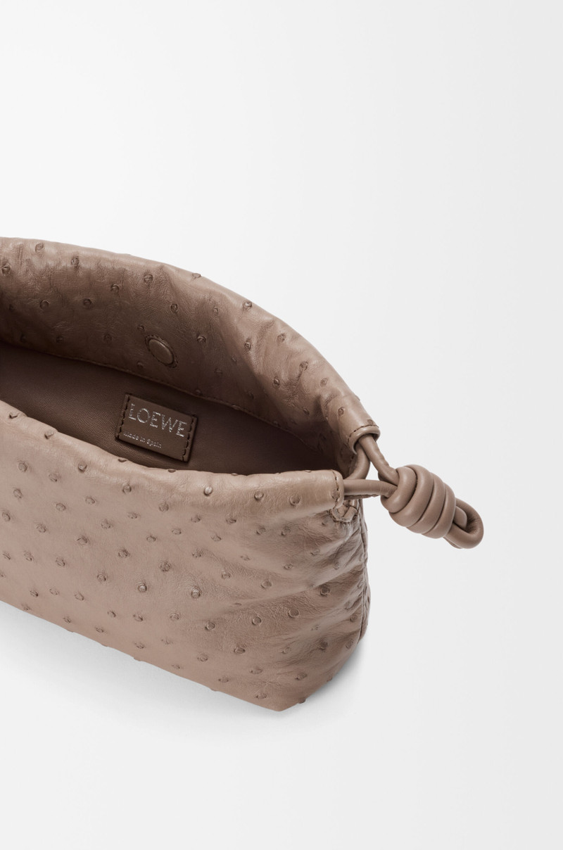 Mini Flamenco purse in ostrich 7