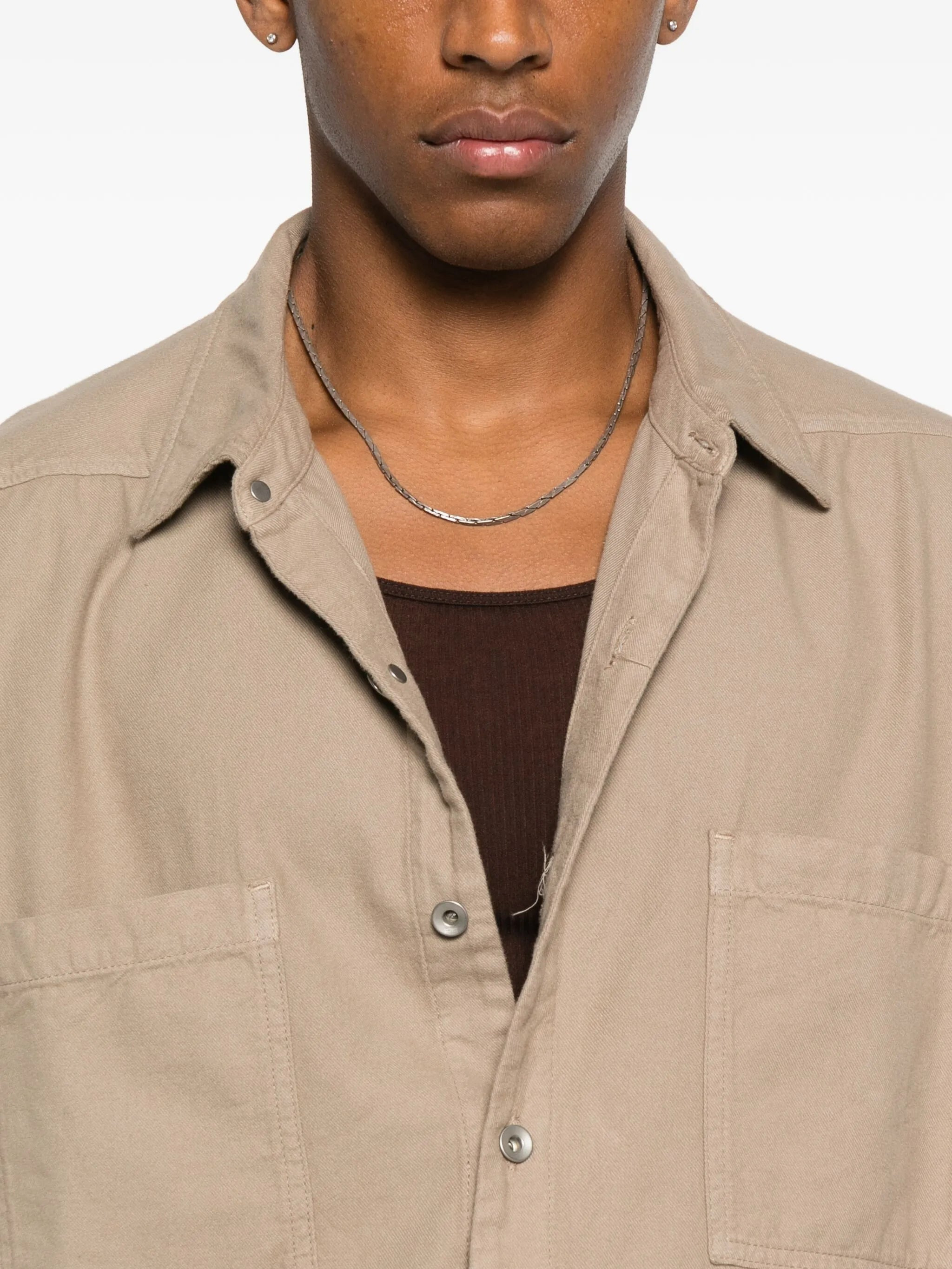 Rick Owens Drkshdw Patch-pocket Cotton Shirt - 5