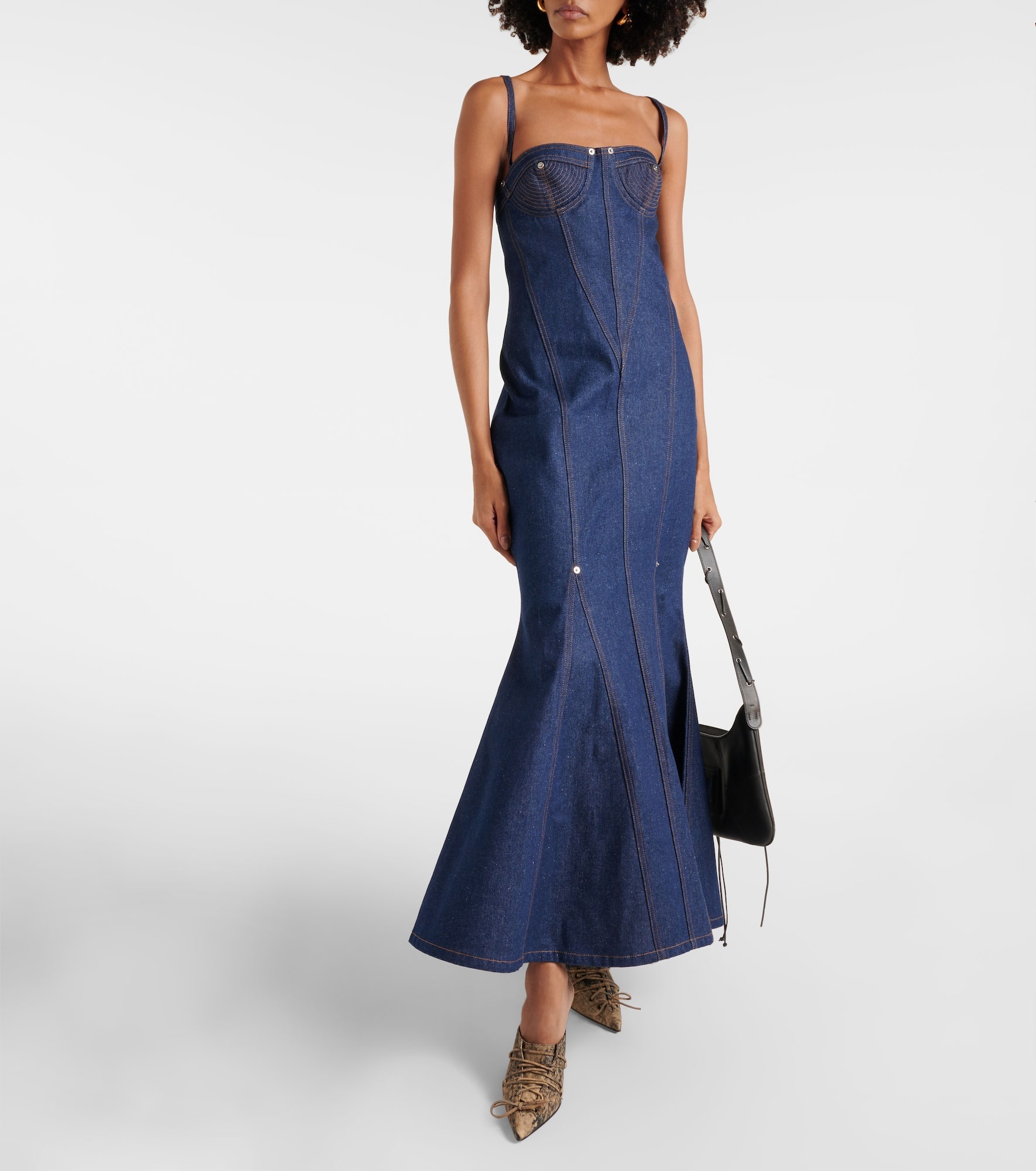 Denim maxi dress - 2