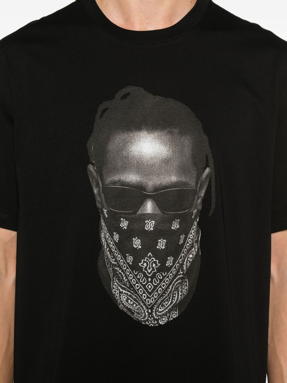 mask-print T-shirt - 4