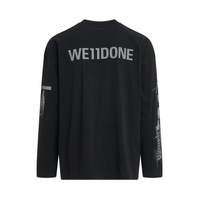 We11done Horror Collage Long-Sleeved T-Shirt in Black outlook