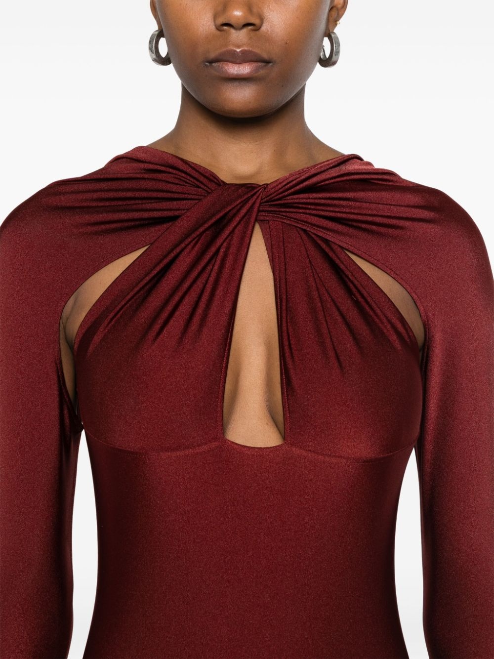 twisted cut-out mini dress - 5
