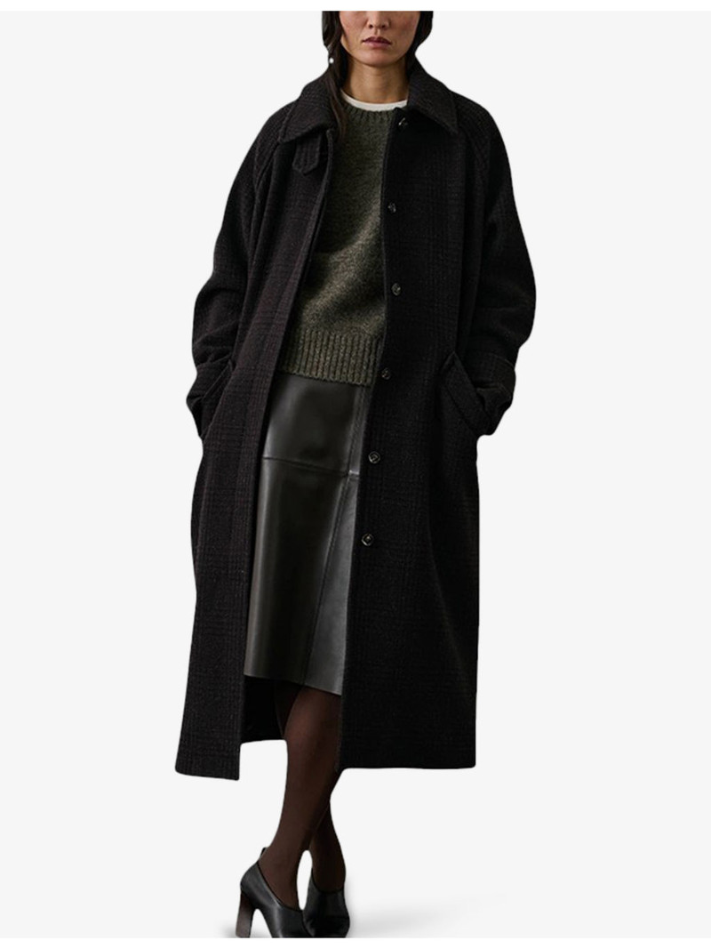 soeur Berlin Checked Wool Coat outlook