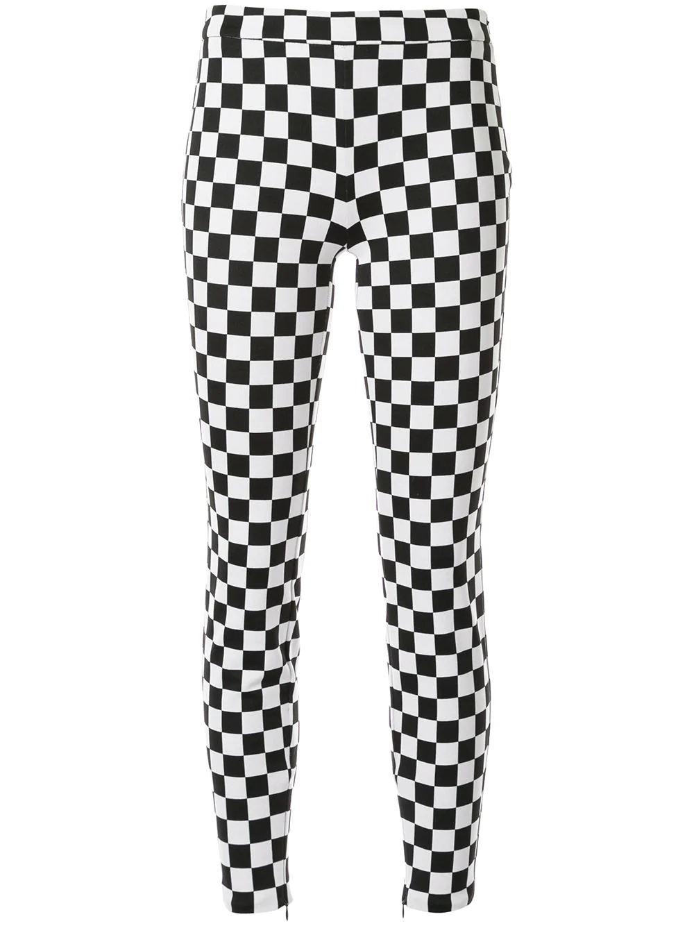 check print skinny trousers - 1