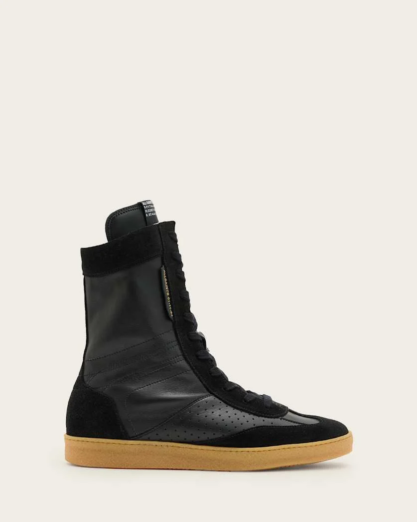 LOUISE LEATHER HIGH TOP SNEAKERS - 1