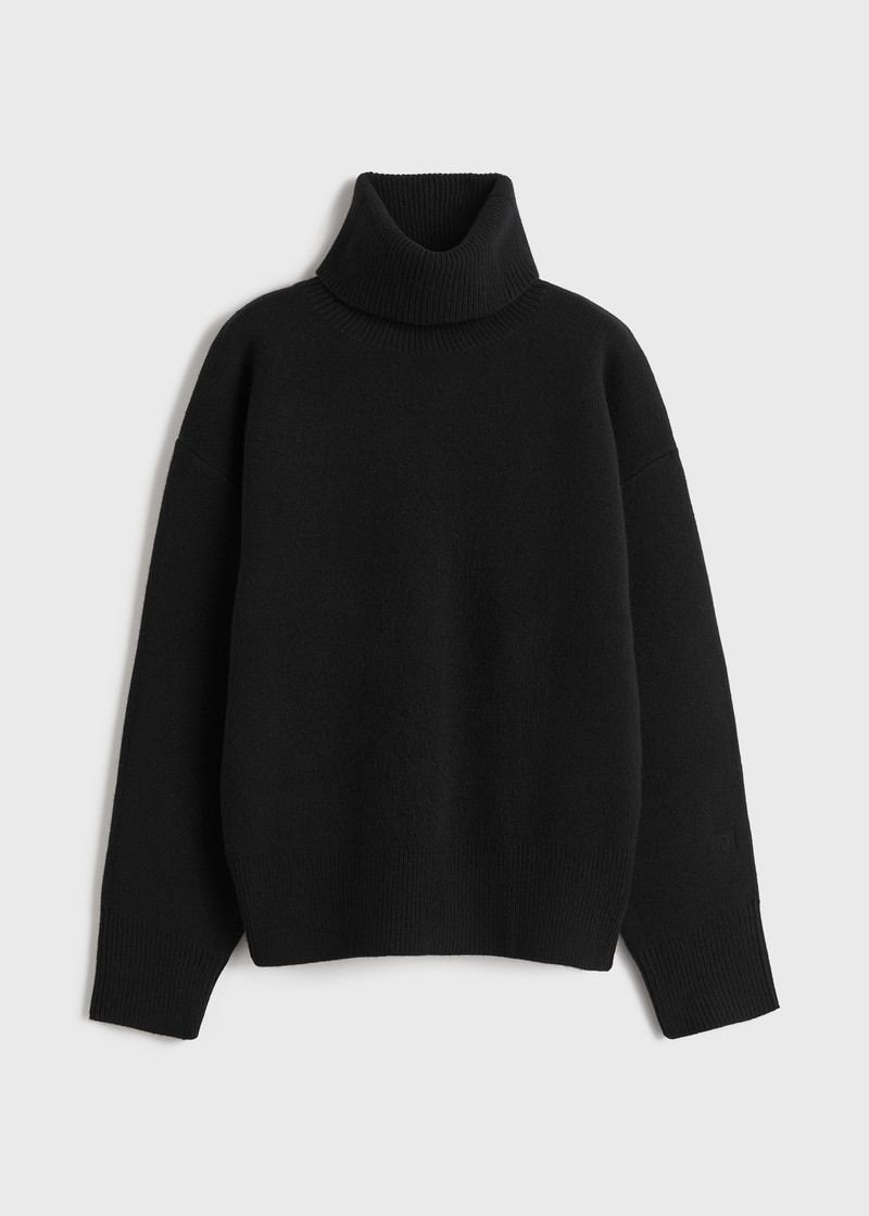Double-knit turtleneck black - 1