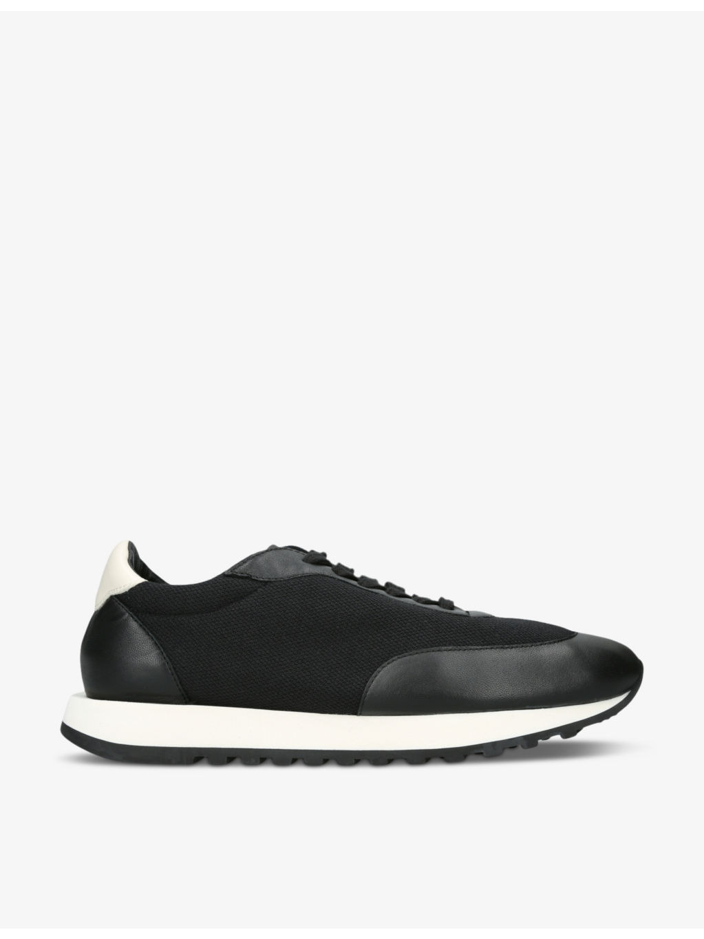Owen Runner panelled leather and suede low-top trainers - 1