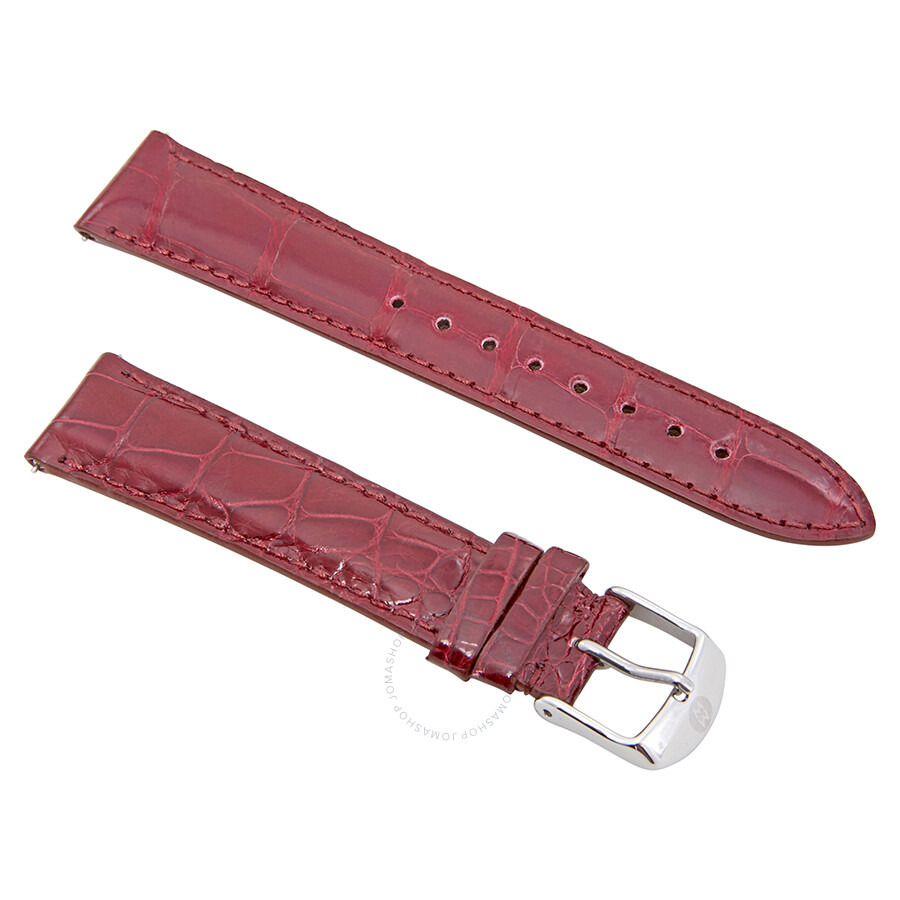 Michele - Michele 18mm Garnet Alligator Watch Strap MS18AA010611 - 1