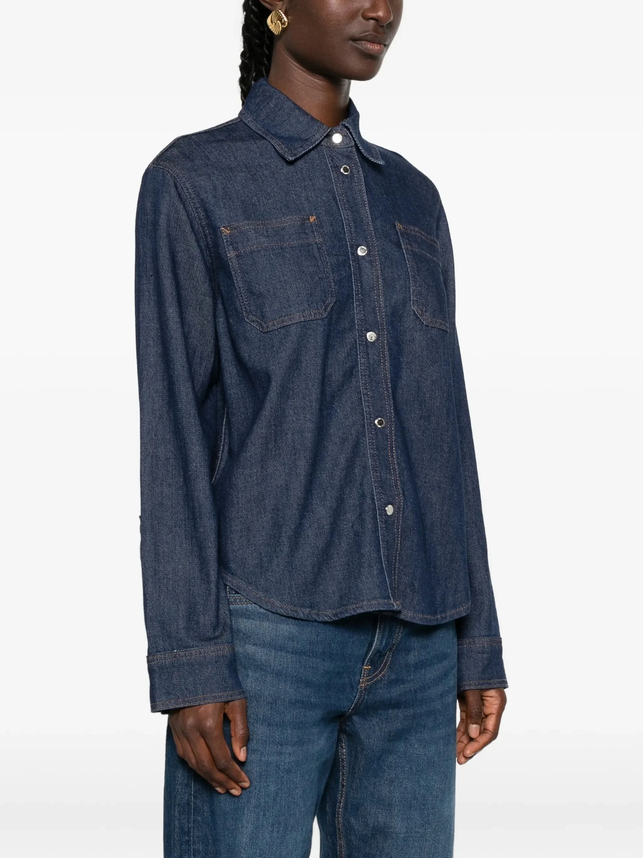 7 For All Mankind Utility Classic Patch-pocket Denim Shirt - 1