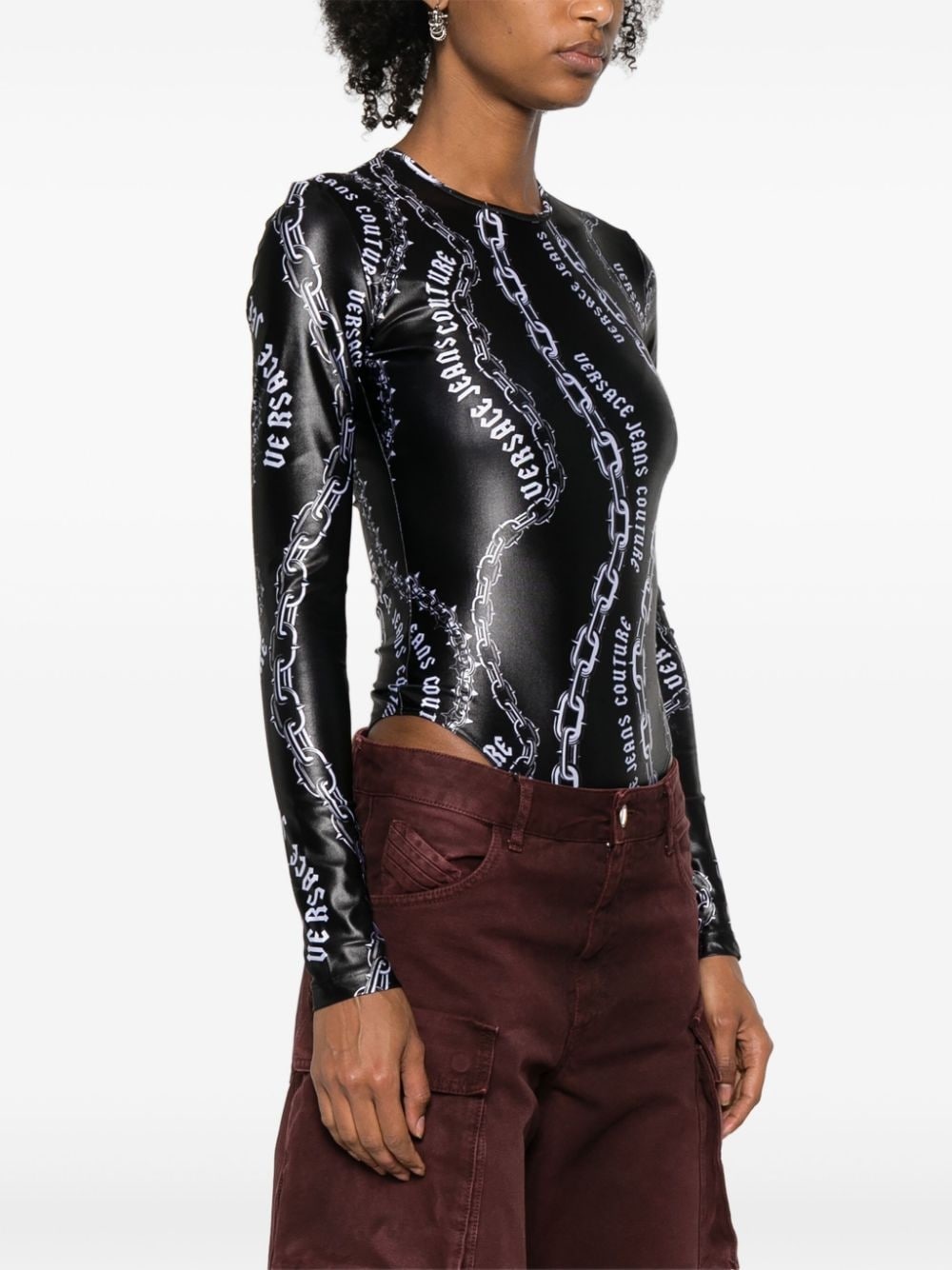 Chain Couture-print bodysuit - 3