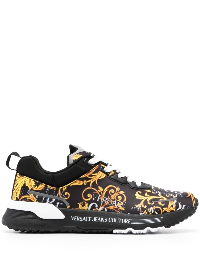 Barocco-print lace-up sneakers 1