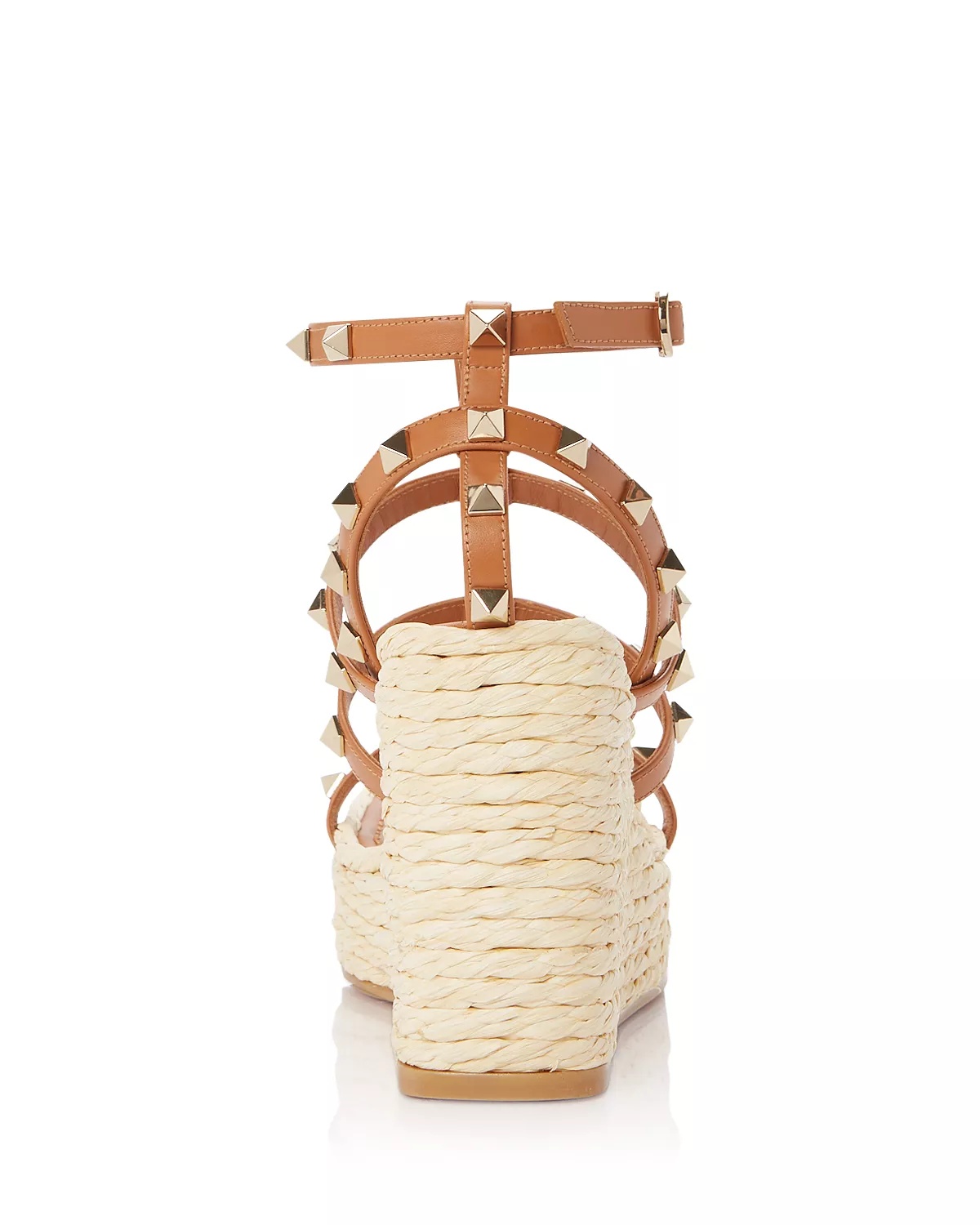 Women's Strappy Studded Espadrille Platform Wedge Sandals - 5