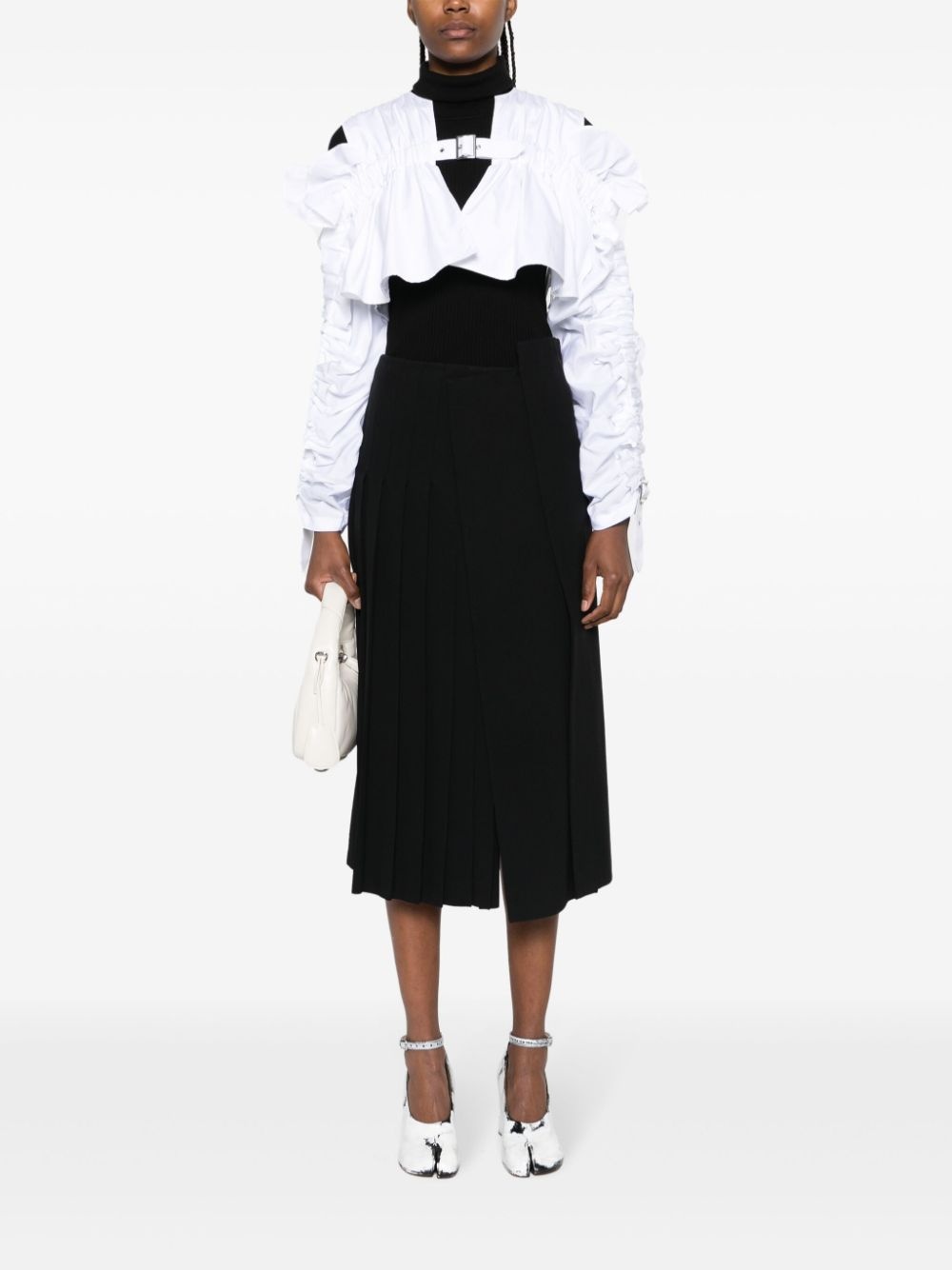 ruffled cropped top - 2
