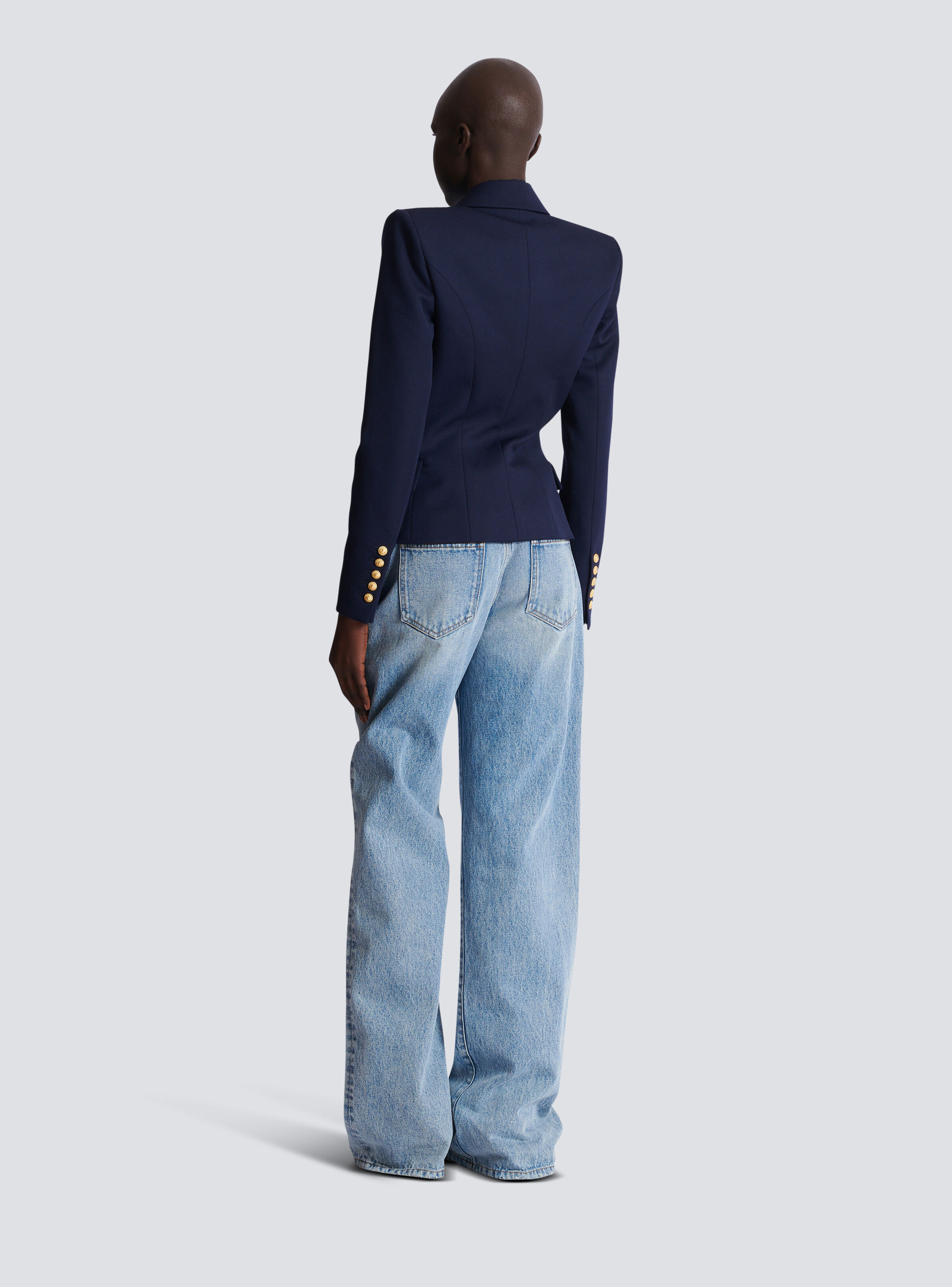 Fitted wool 6-button jacket - 4