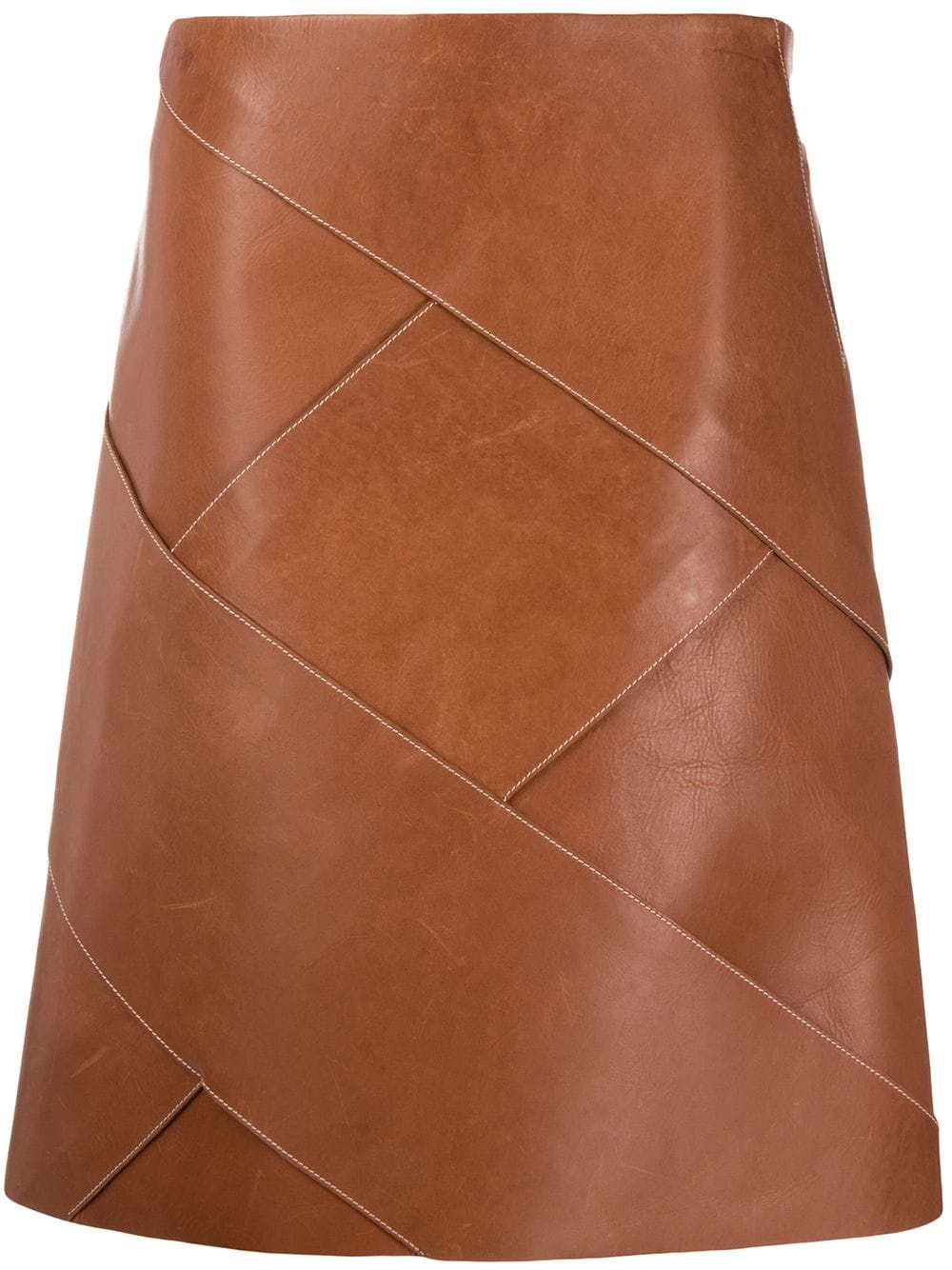 intrecciato weave midi skirt - 1