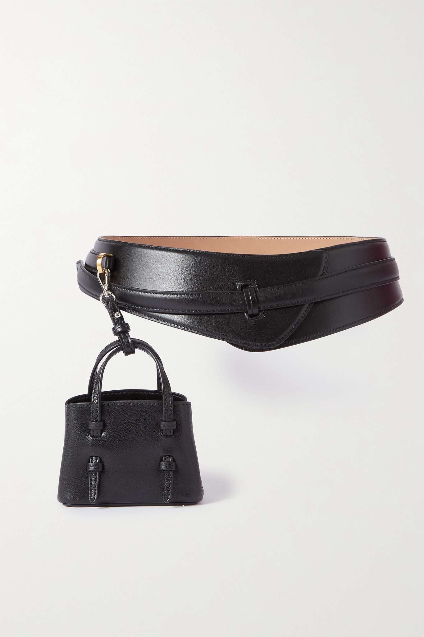 Paneled leather belt - 6