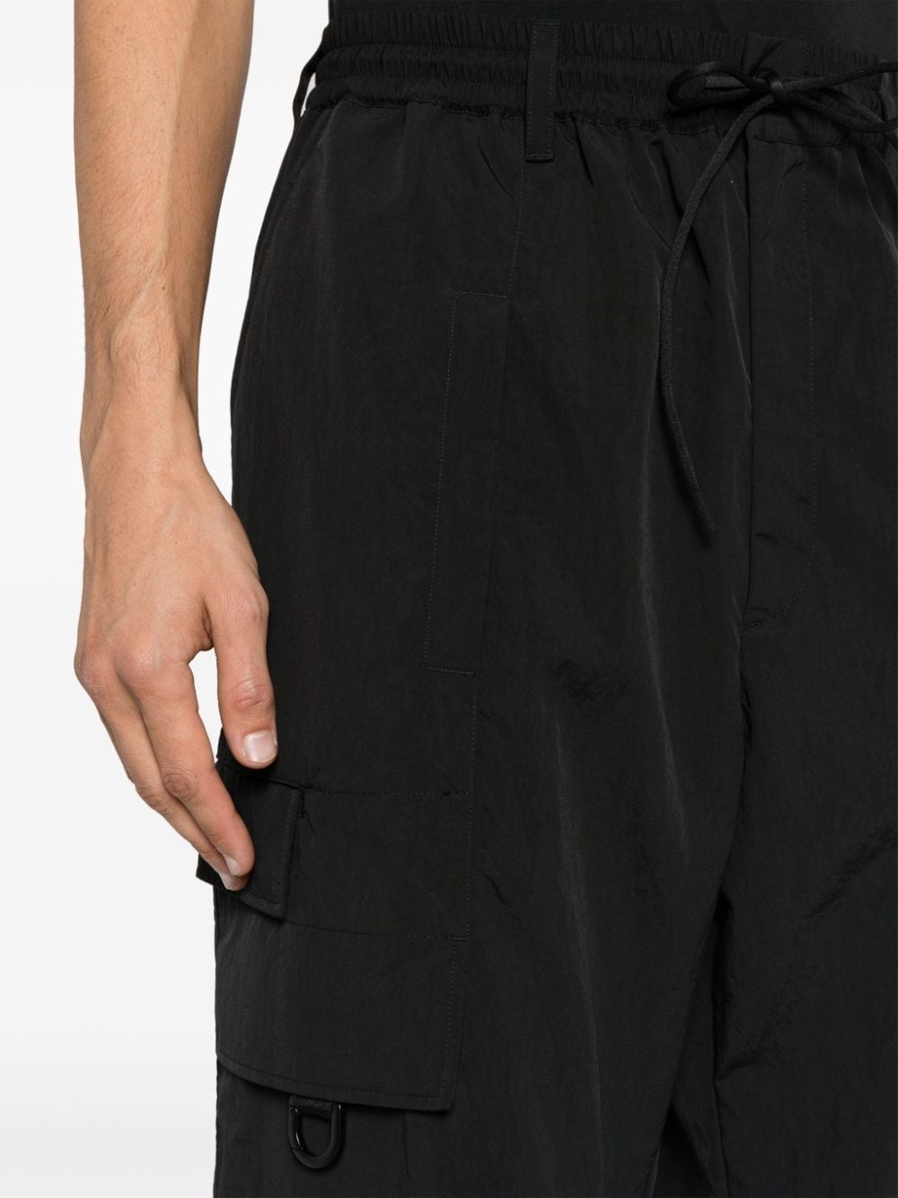 Crinkle logo-print wide-leg cargo trousers - 5