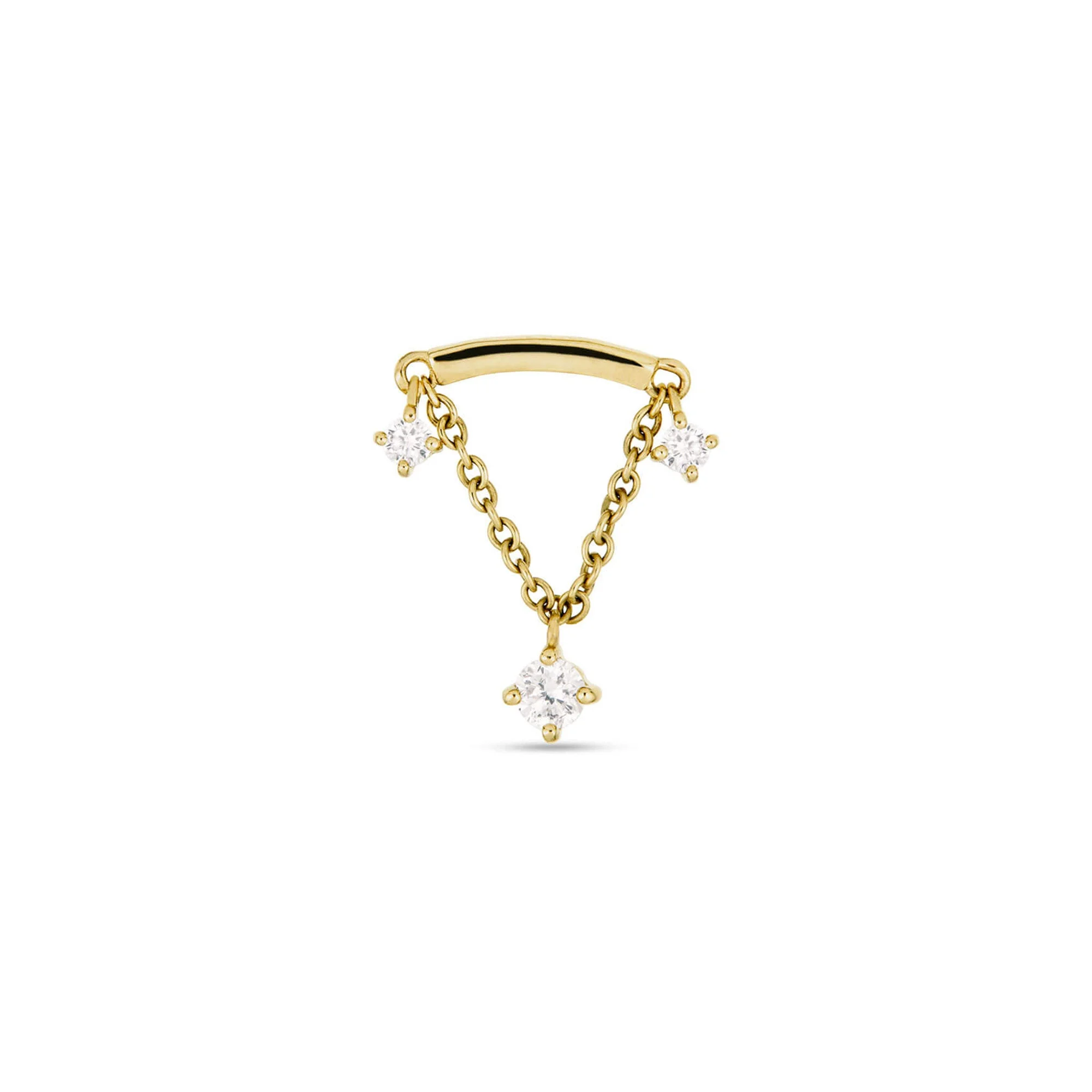 LAB-Created Diamond Fontaine Push Pin Flat Back - 1