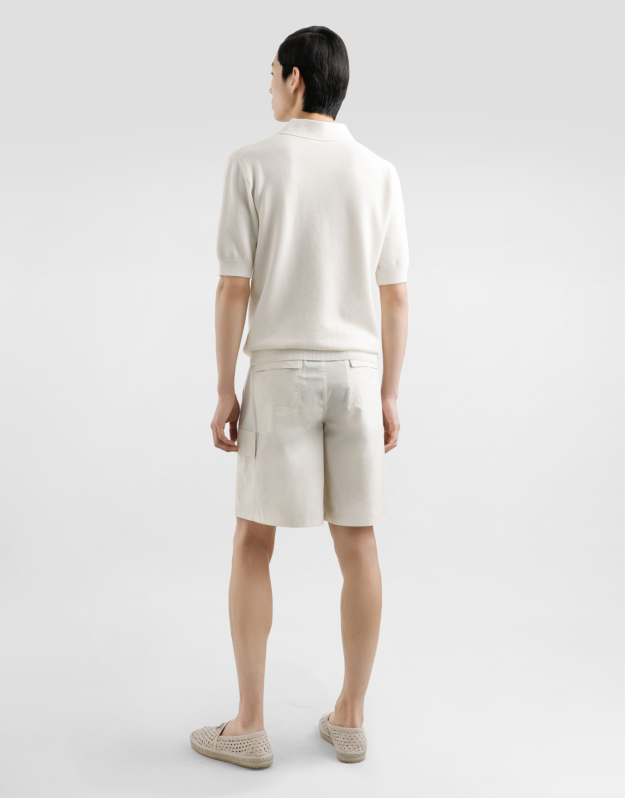 Cotton polo-shirt with logo tag - 3