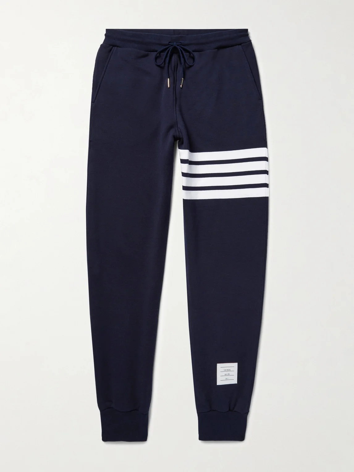 Tapered Striped Cotton-Jersey Sweatpants - 1