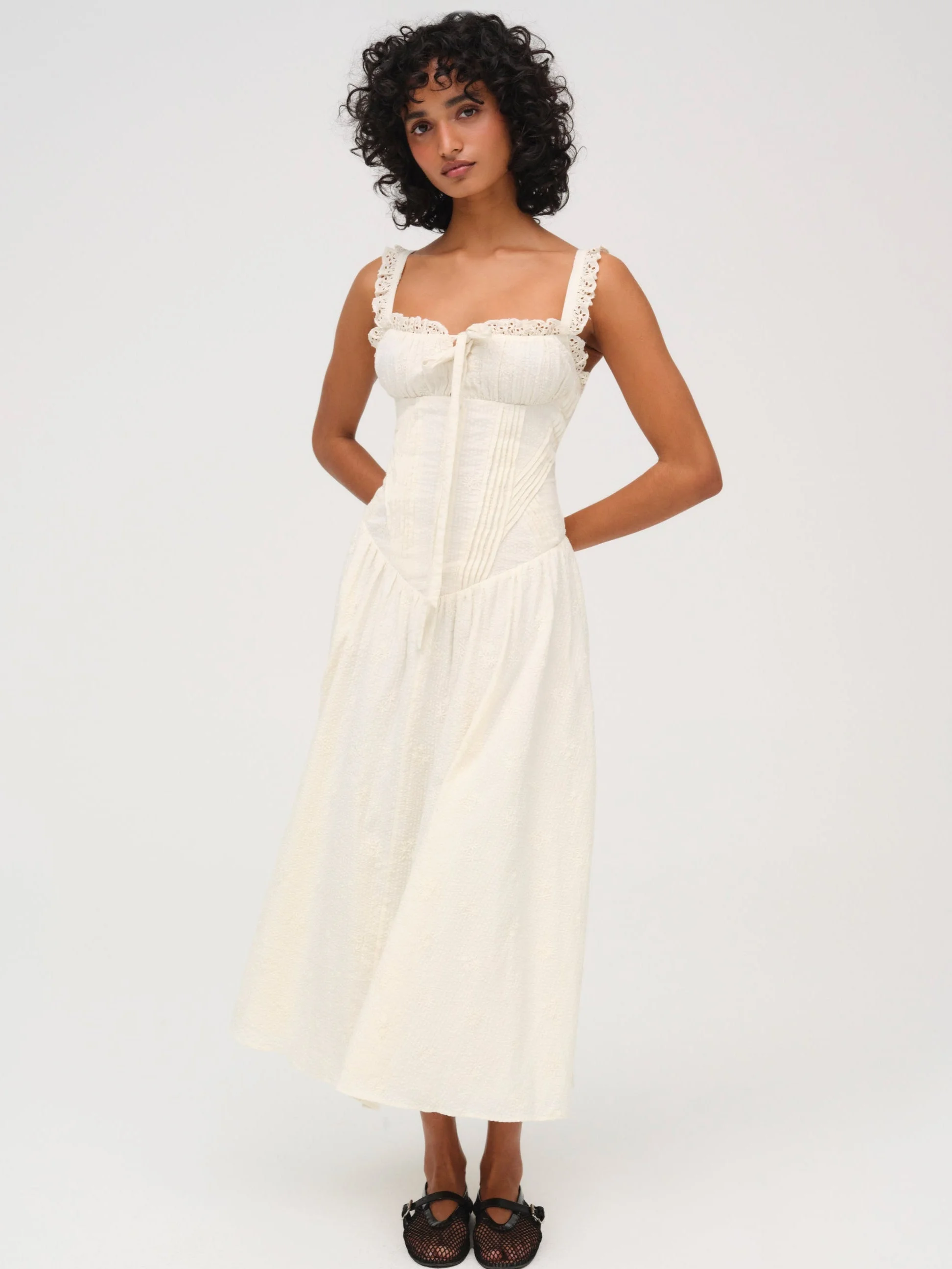 Baby Daisy Poplin Midi Dress - 1