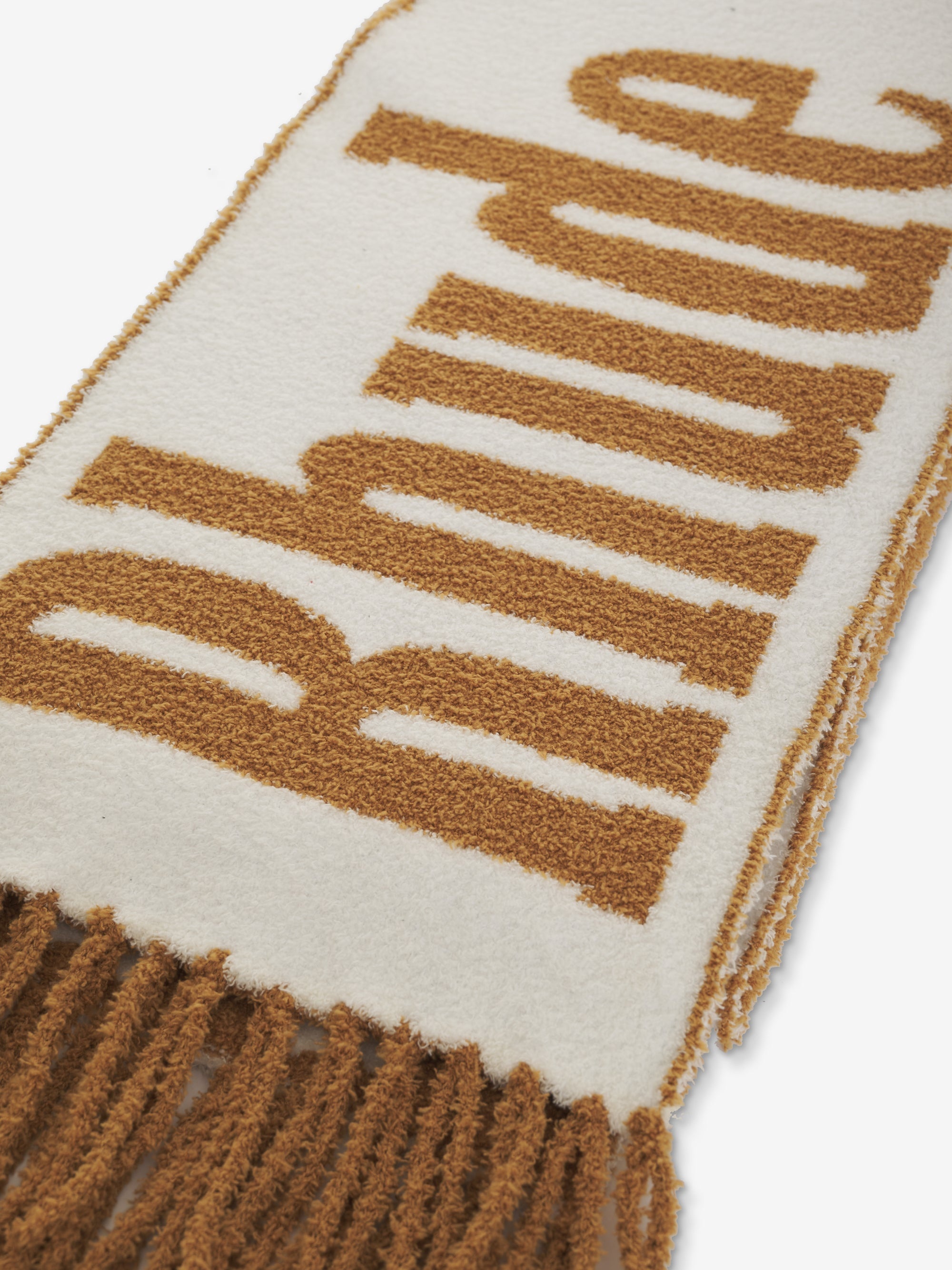 FUZZY OVERSIZED LOGO SCARF - 3