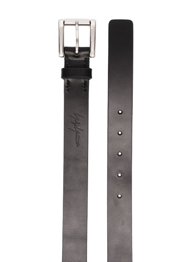 Yohji Yamamoto embossed logo signature belt outlook