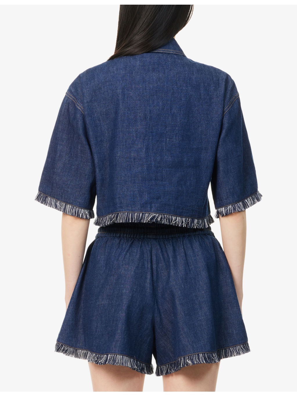 Rhiannon Fringe-Edge Denim Shirt - 4