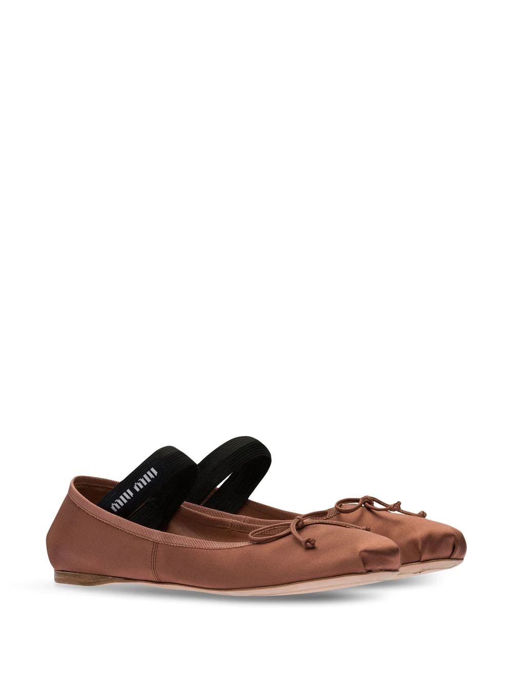 satin slip-on ballerina shoes - 2