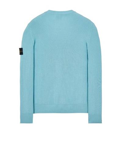 Stone Island 550D8 RIBBED SOFT COTTON AQUA outlook