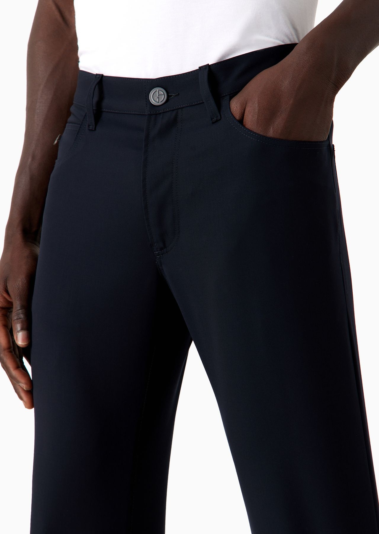 Five-pocket, regular-fit, virgin-wool trousers - 8