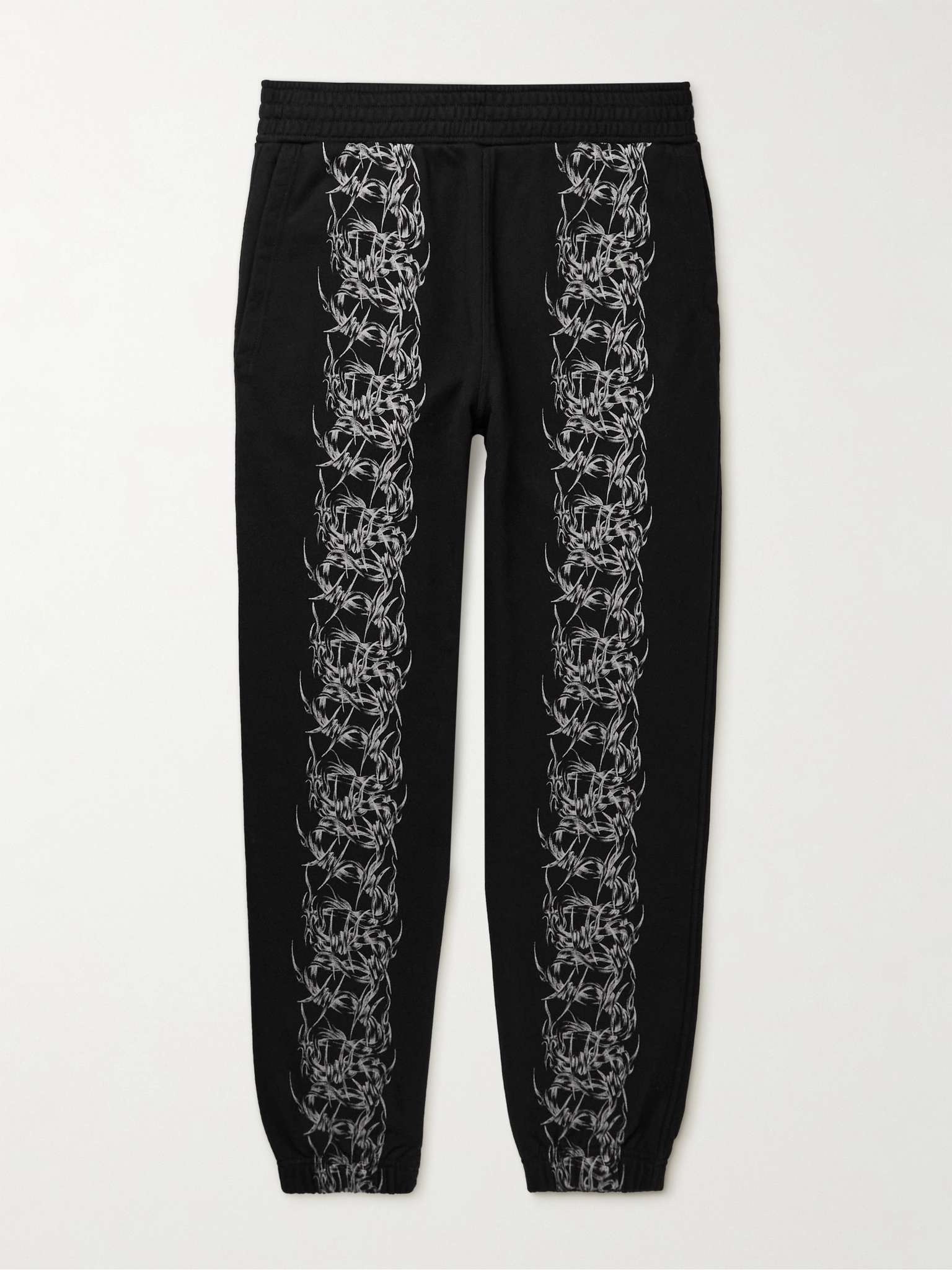 Tapered Printed Cotton-Jersey Sweatpants - 1