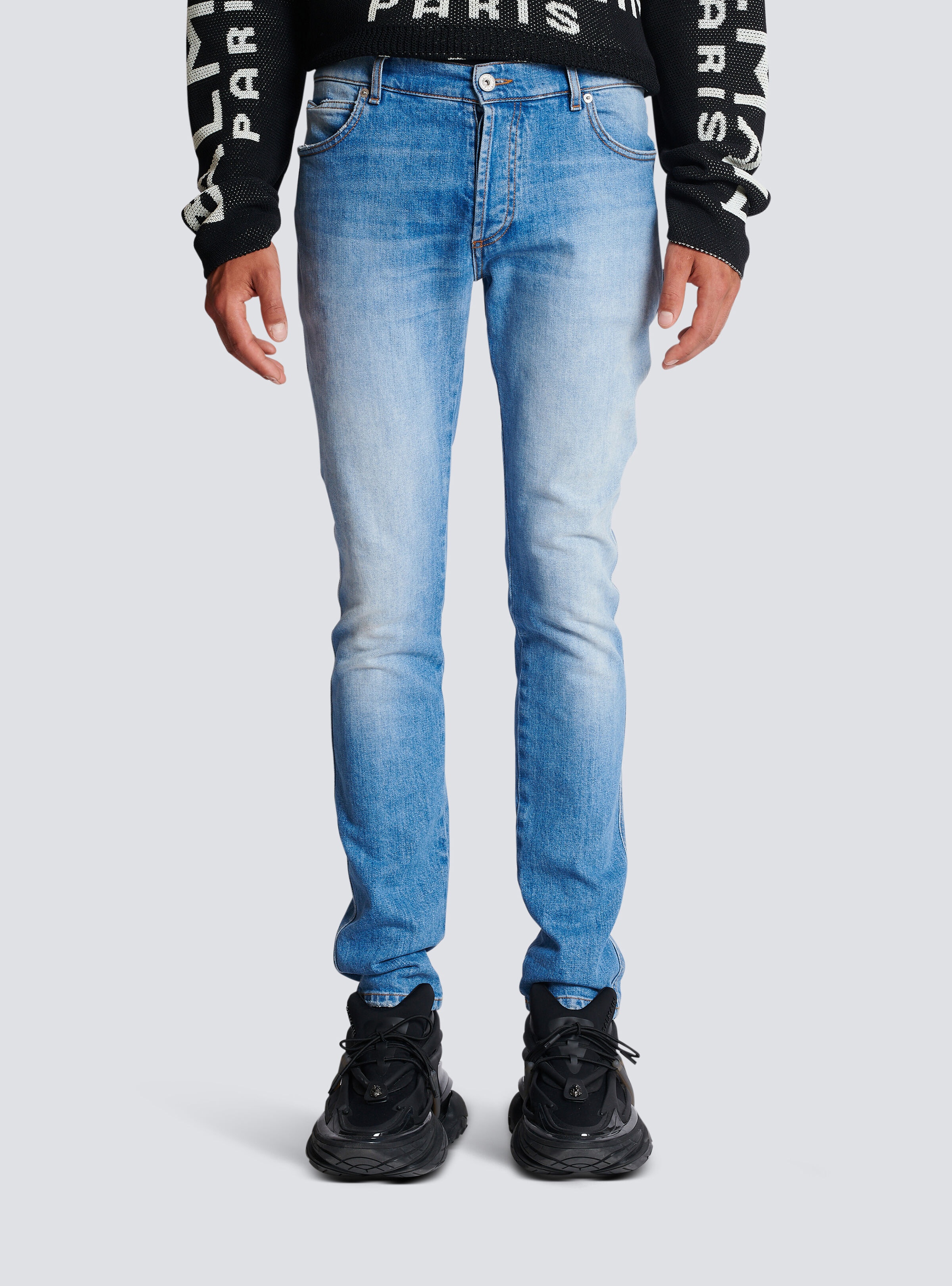 Slim-fit cotton jeans - 5