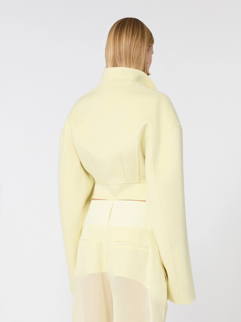 PACCA Pure wool biker jacket - LIGHT YELLOW 4