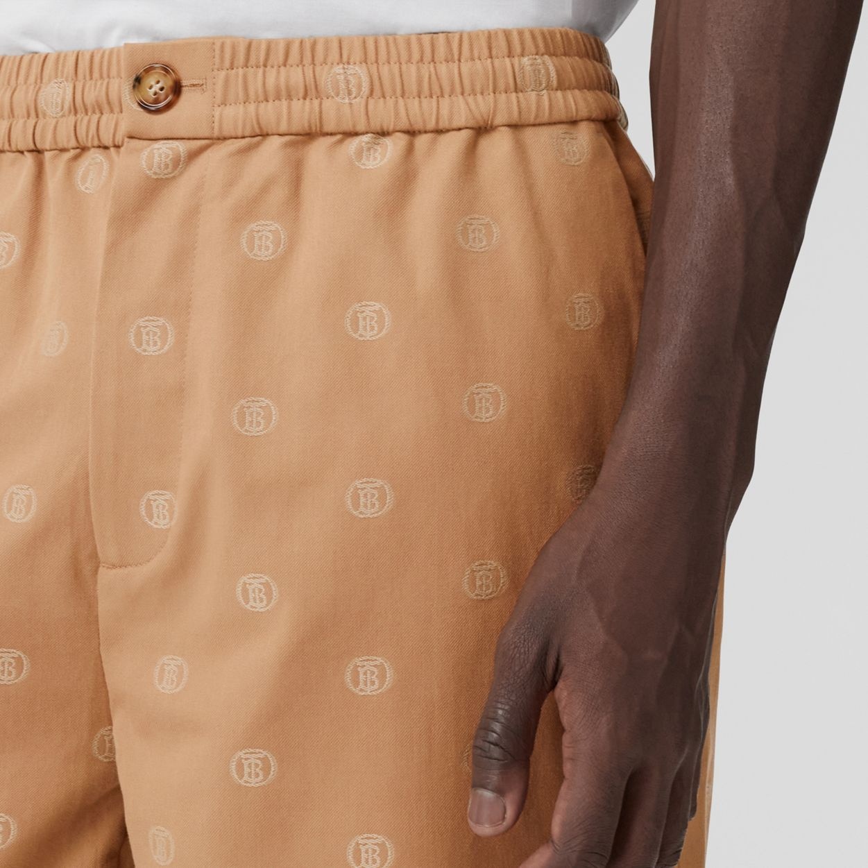 Monogram Motif Cotton Jogging Pants - 3