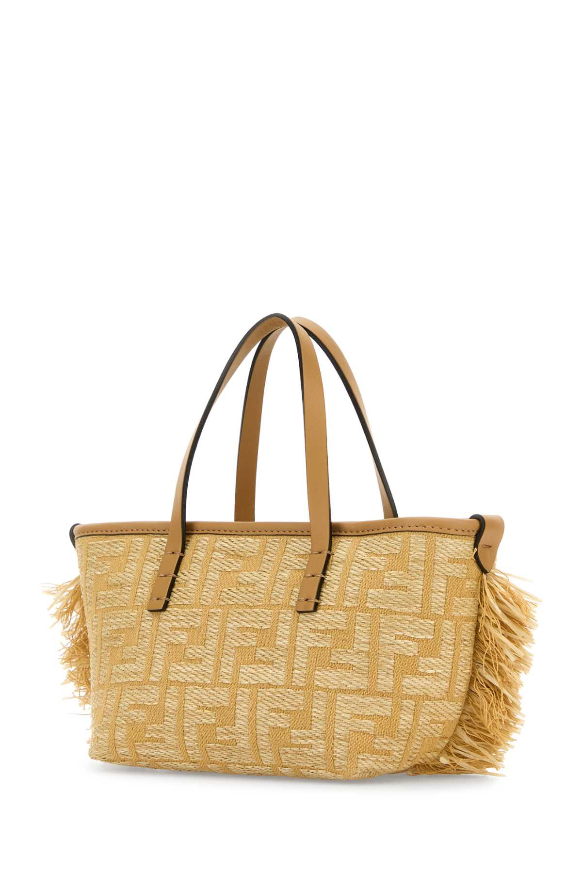 Fendi Women Embroidered Raffia Mini Roll Handbag - 2