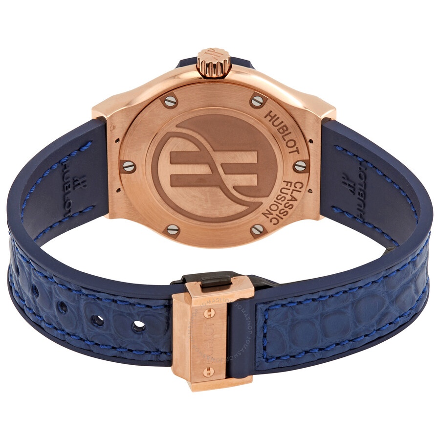 Hublot Classic Fusion Blue Dial 18kt Rose Gold Ladies Watch 581.OX.7180.LR - 3