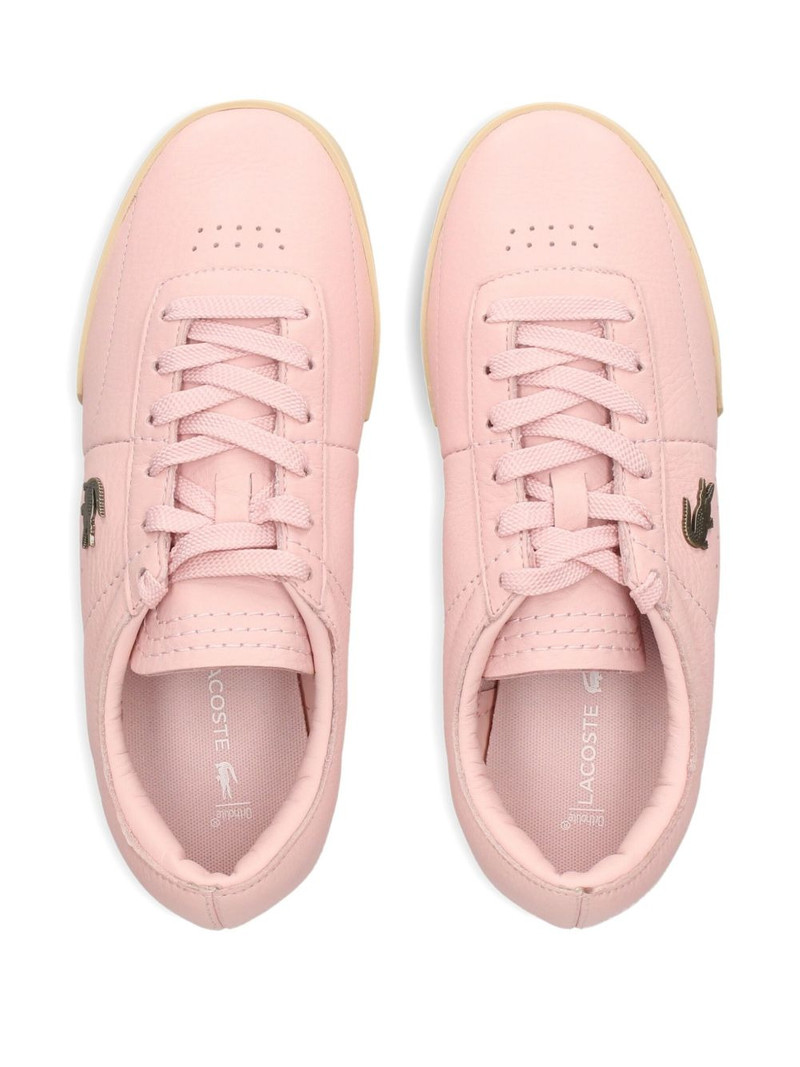 logo-plaque leather sneakers 3