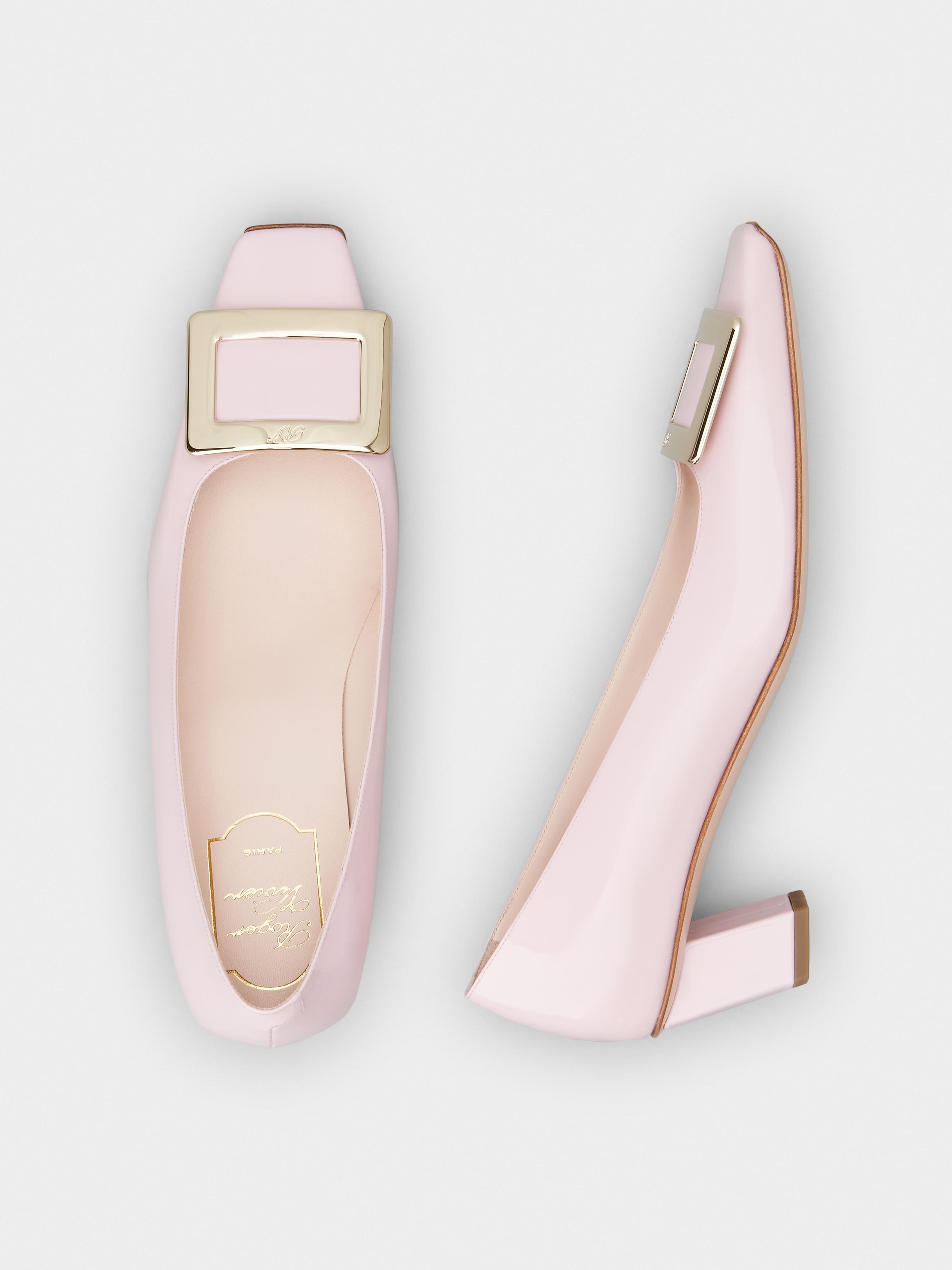 Belle Vivier Metal Buckle Pumps in Patent Leather - 4