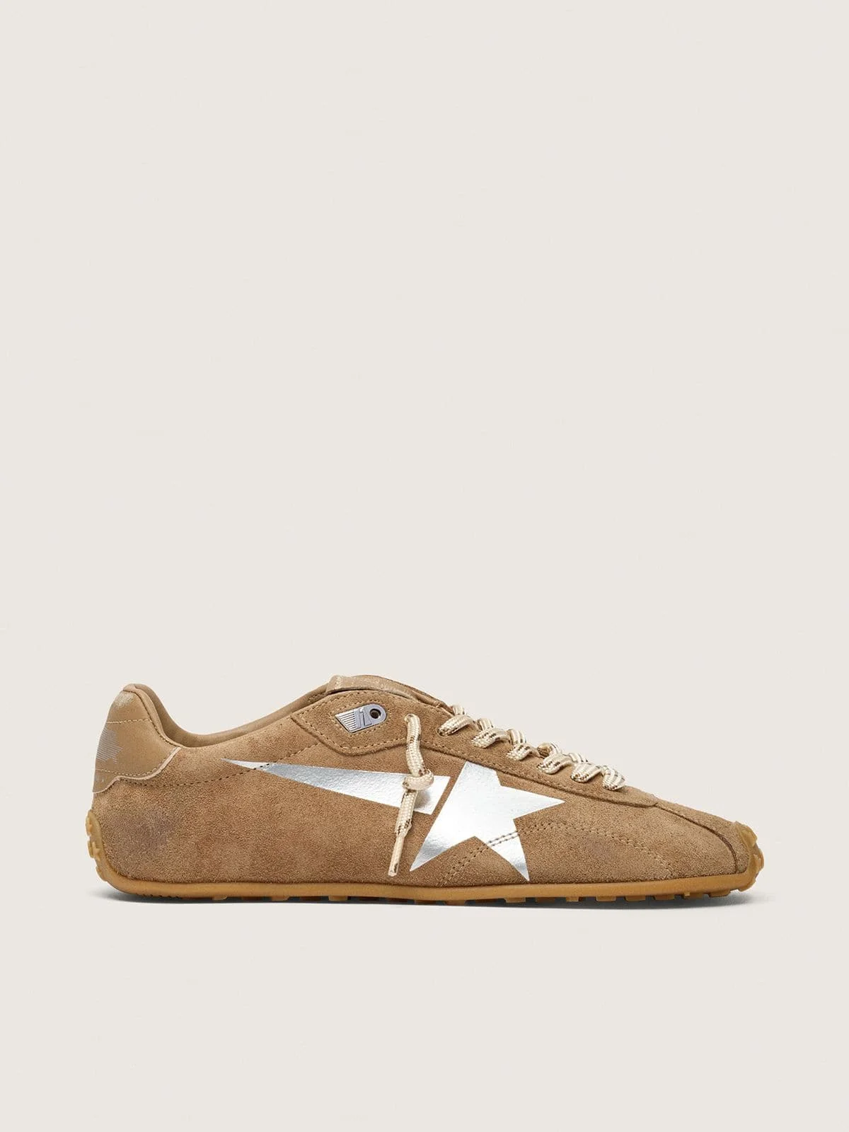 Men's Marathon Speed with tobacco suede upper and silver star - 1
