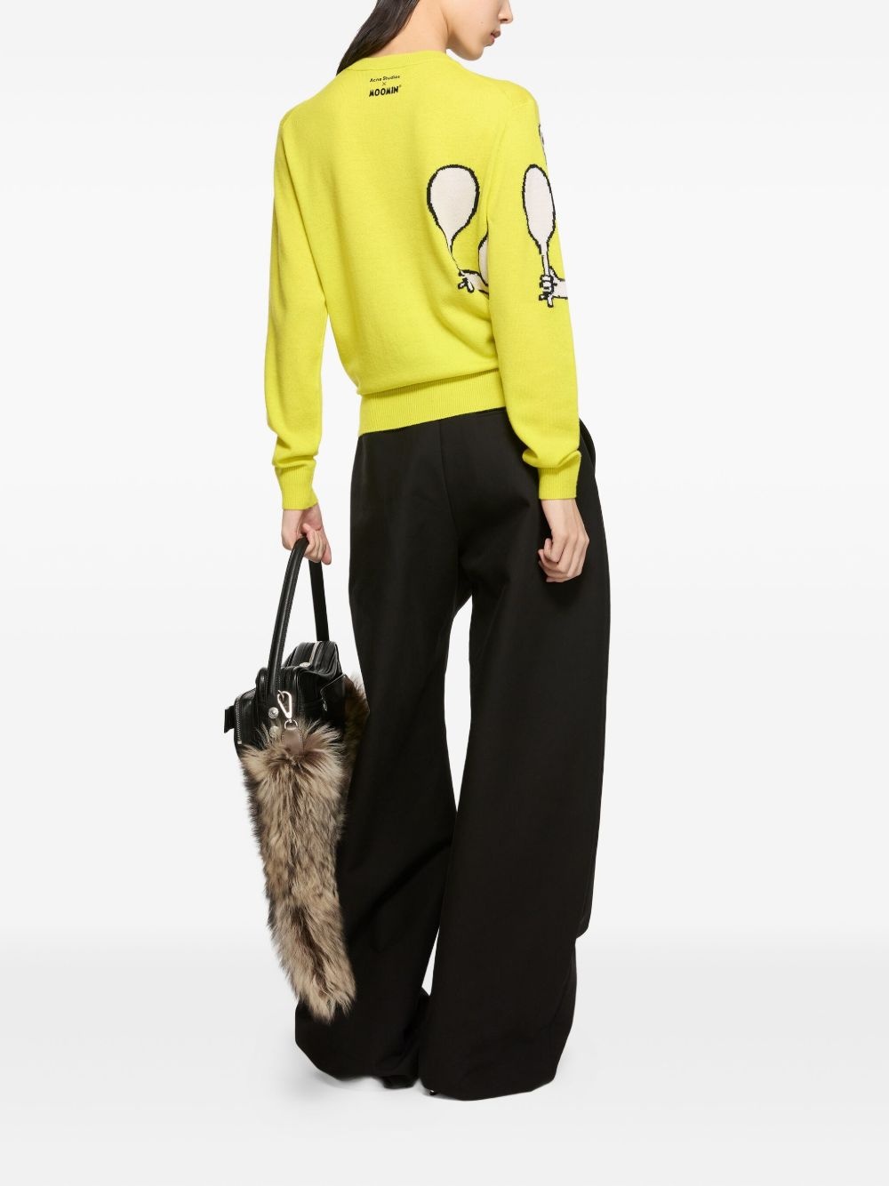 cartoon-print knitted jumper - 3