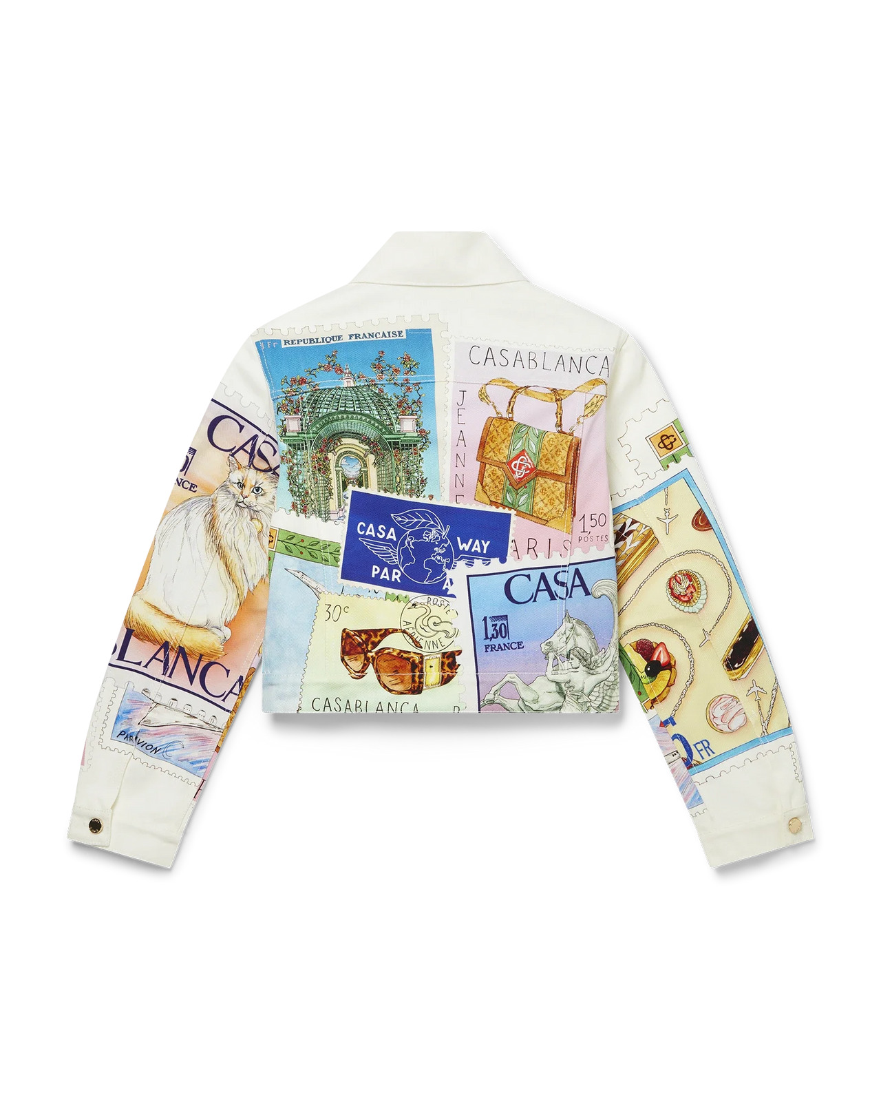 Souvenirs De Vacances Classic Printed Denim Jacket - 4