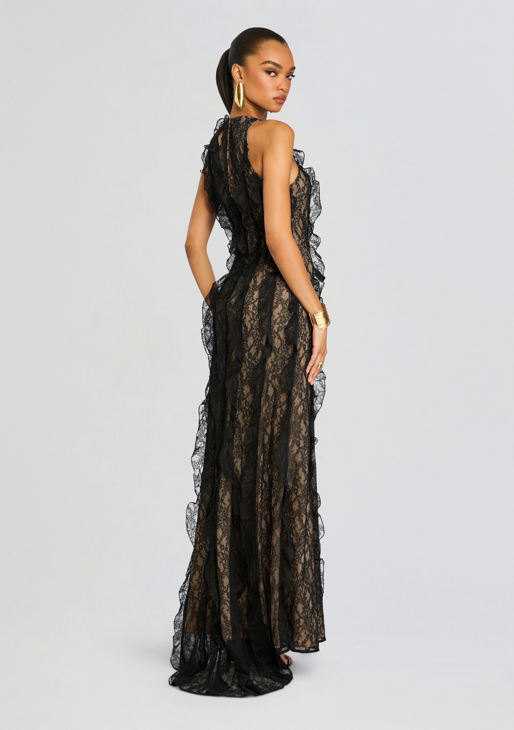 LACE EVENING DRESS - 4