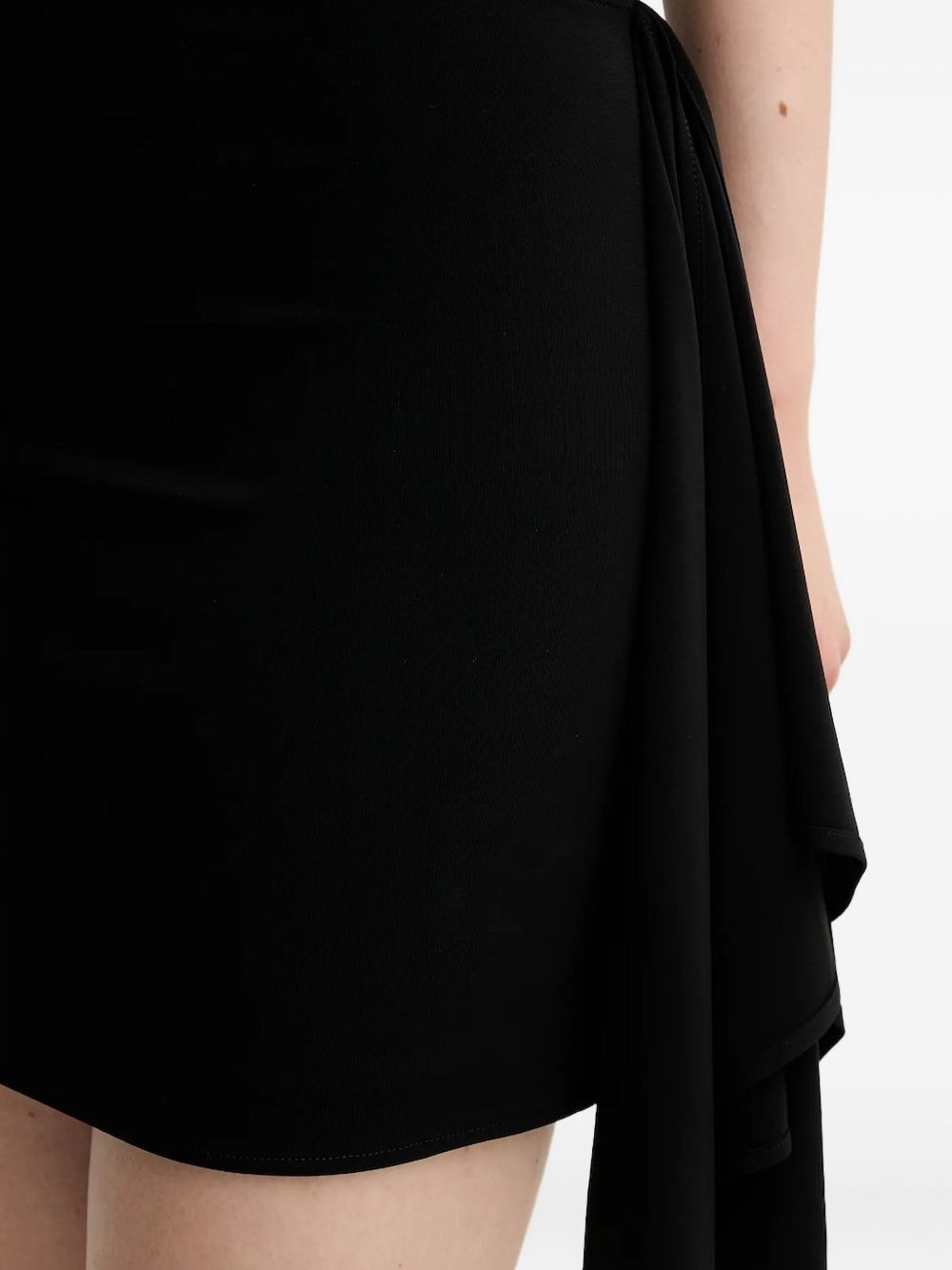 draped-detail short-sleeve mini dress - 4