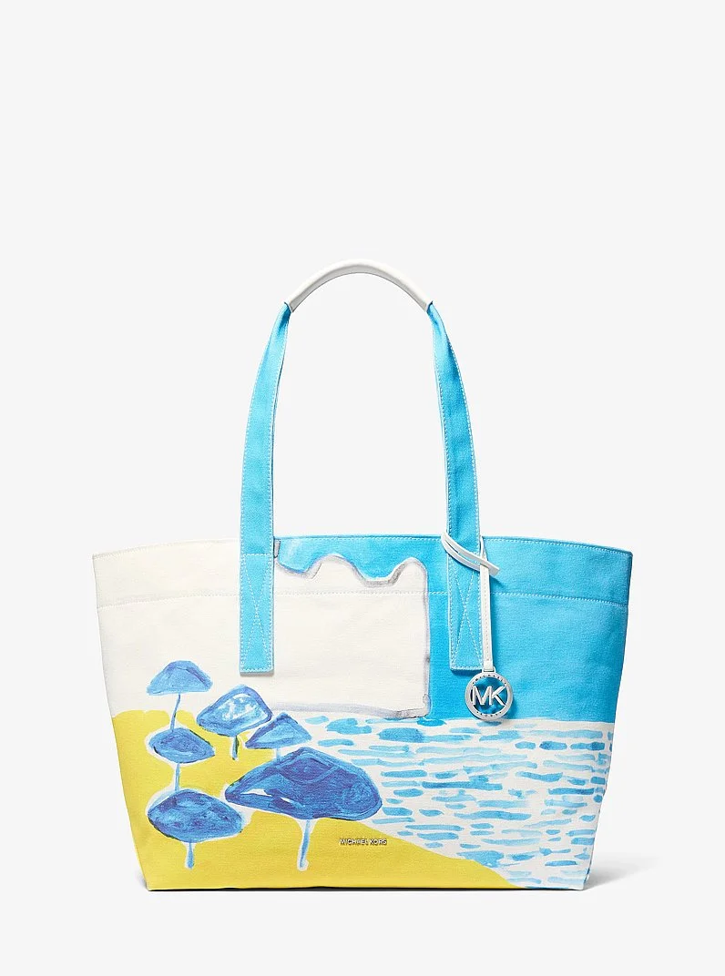 Michael Kors X Christina Zimpel Large Cotton Canvas Tote Bag - 1
