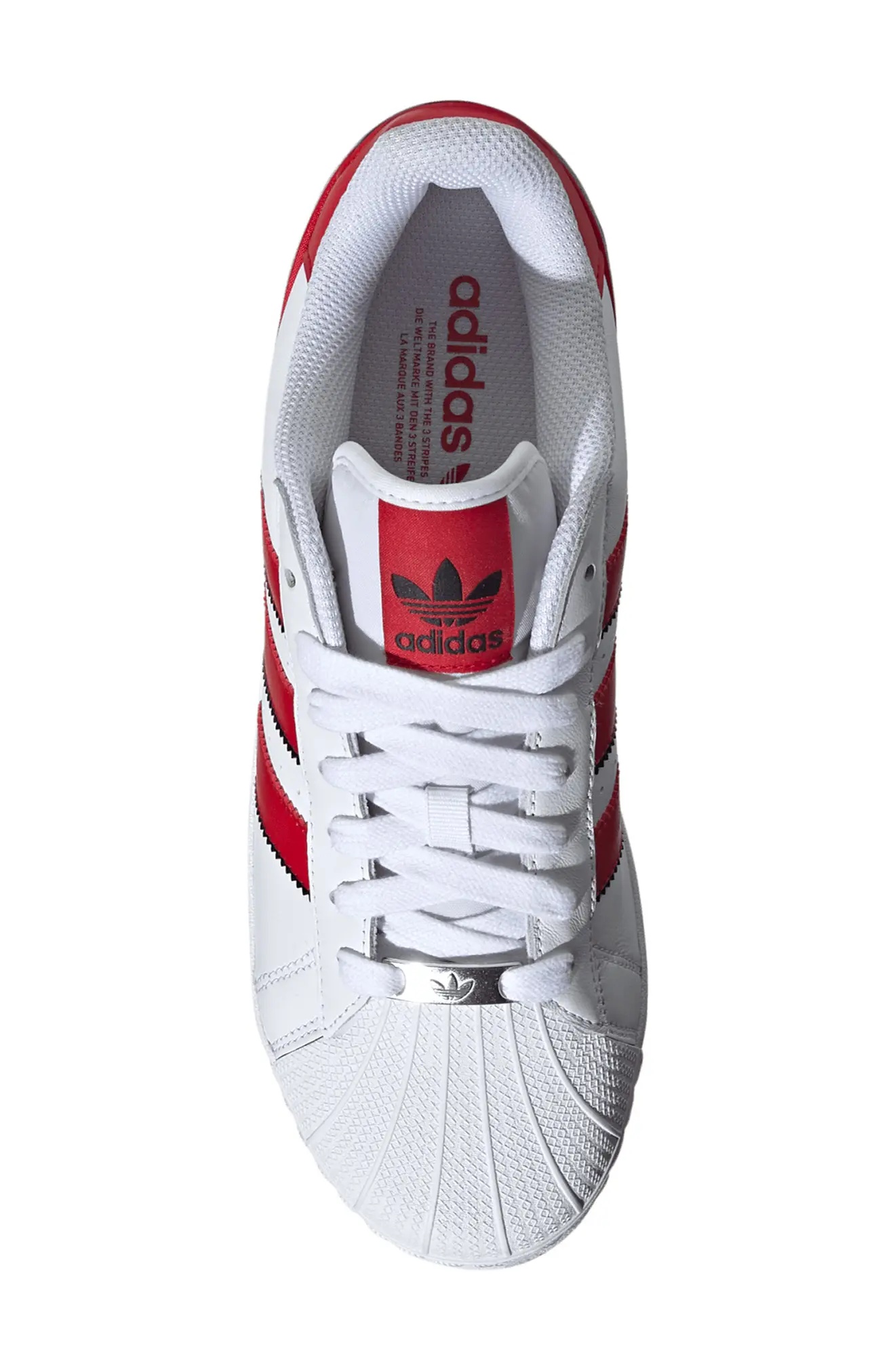 Superstar XLG Sneaker in White/Better Scarlet/Black - 4